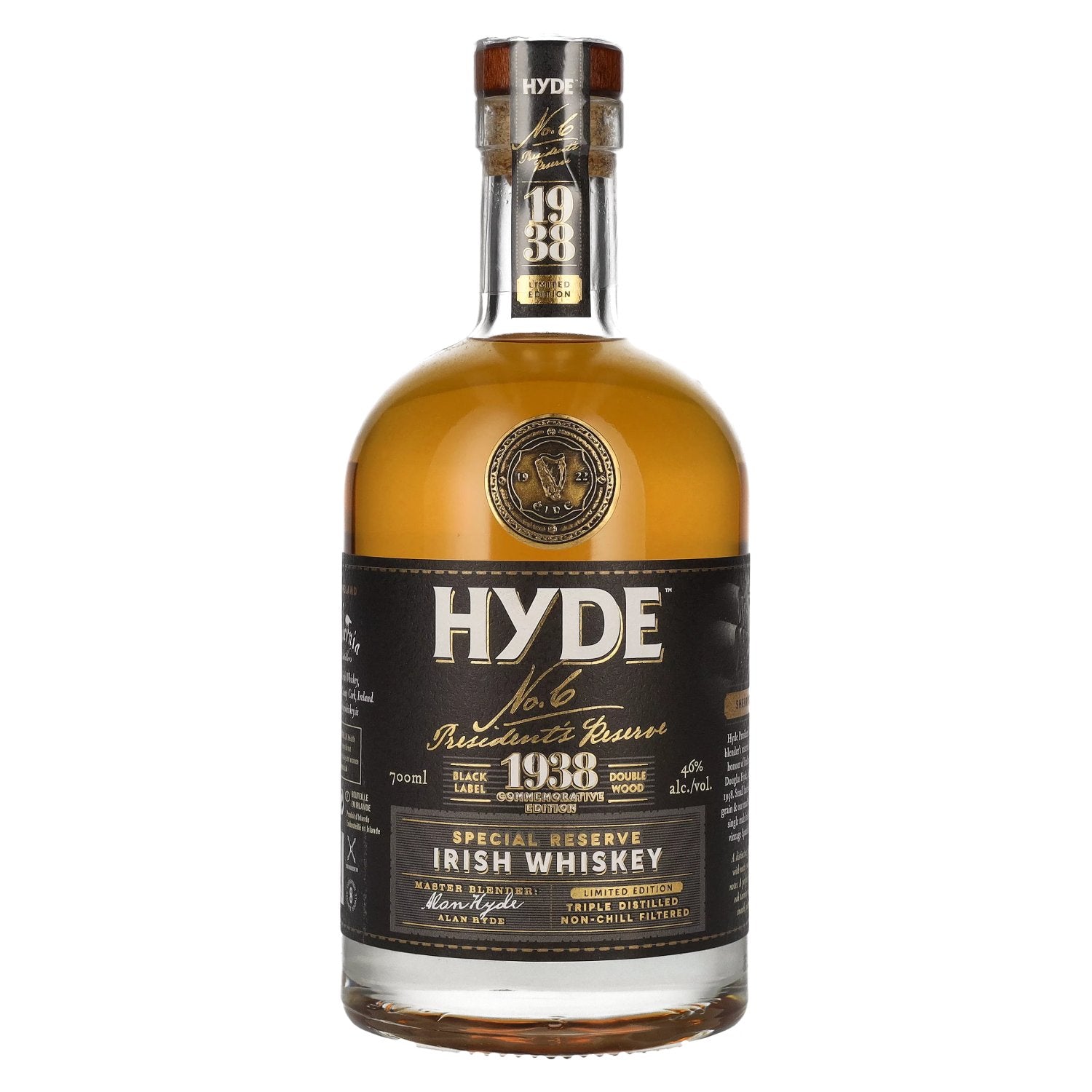 Hyde No.6 PRESIDENT'S RESERVE 1938 Commemorative Edition Special Reserve 46% Vol. 0,7l