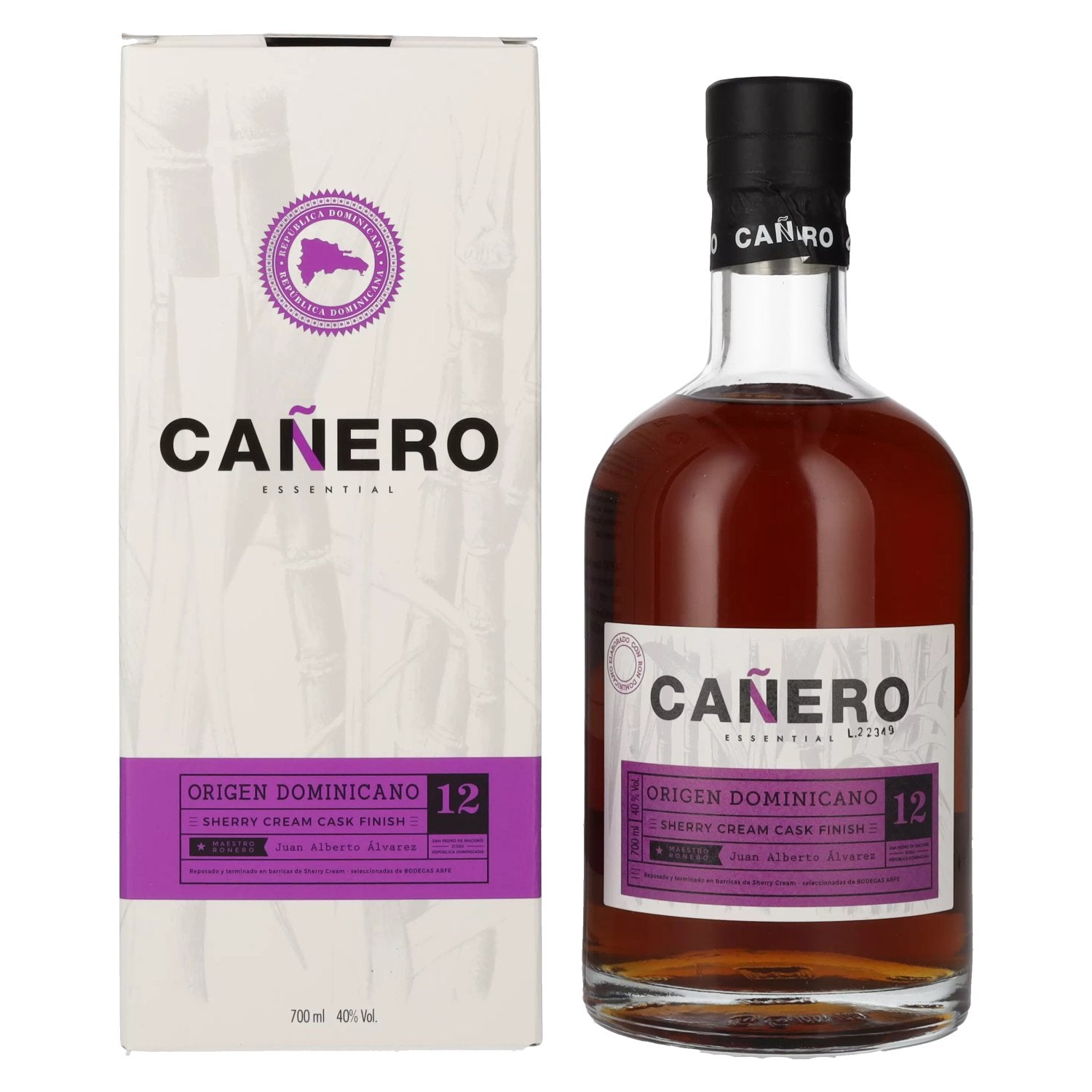 Ron Canero 12 Solera Ron Dominicano SHERRY CREAM CASK FINISH 40% Vol. 0,7l in Giftbox