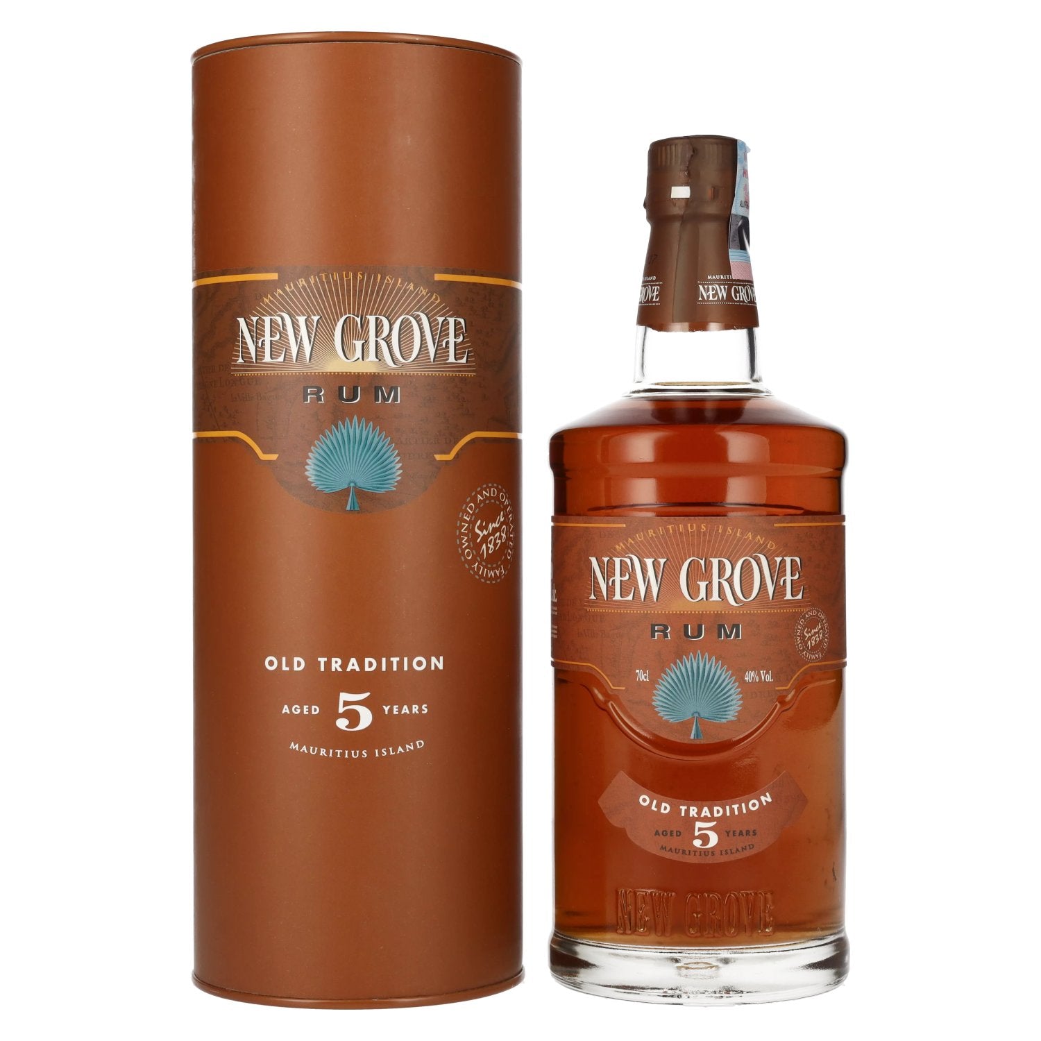 New Grove OLD TRADITION 5 Years Old Mauritius Island Rum 40% Vol. 0,7l in Giftbox