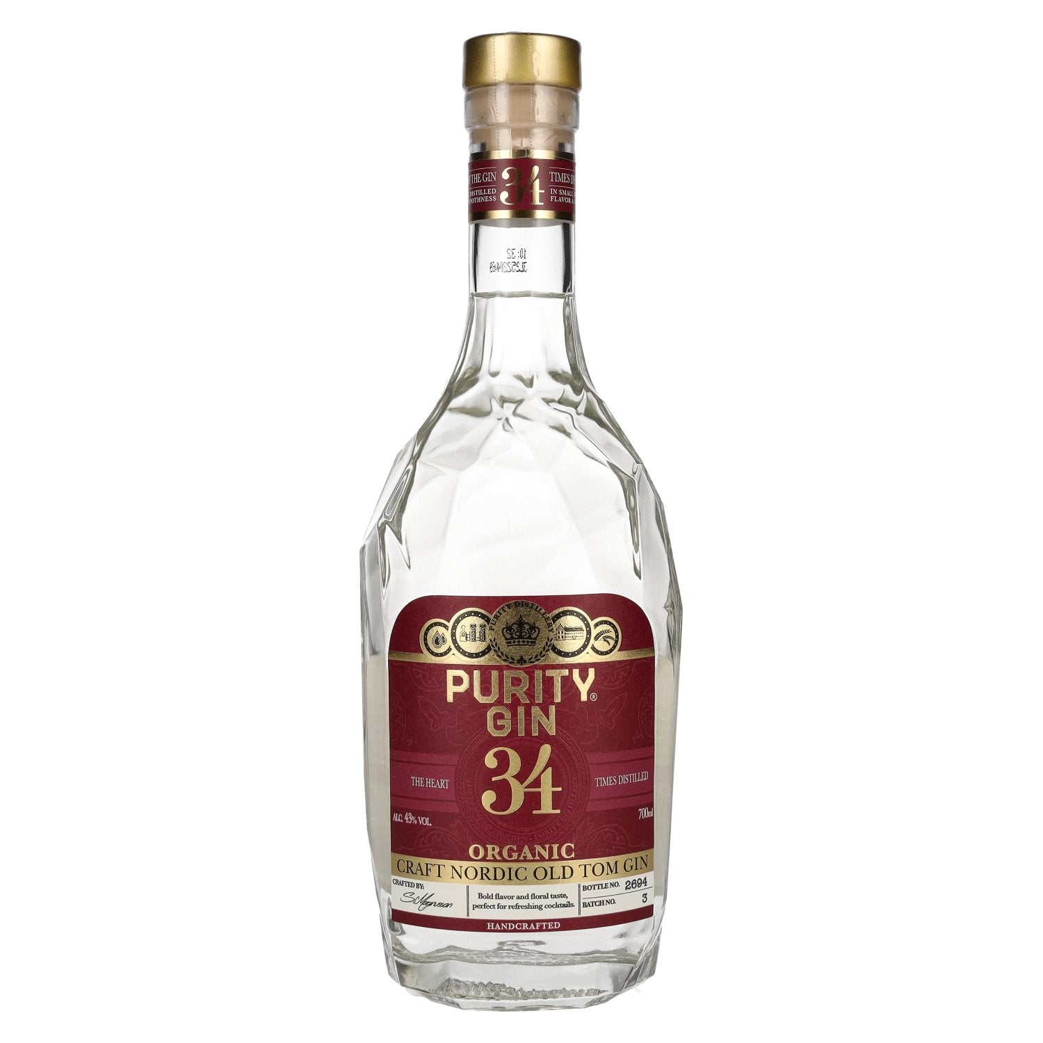 Purity 34 CRAFT NORDIC OLD TOM Organic Gin 43% Vol. 0,7l