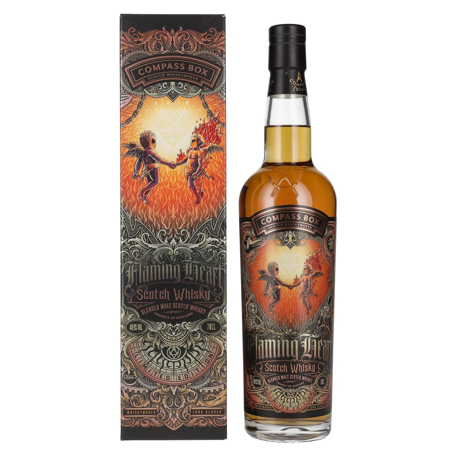 Compass Box FLAMING HEART Blended Malt Limited Edition 2022 48,9% Vol. 0,7l in Giftbox