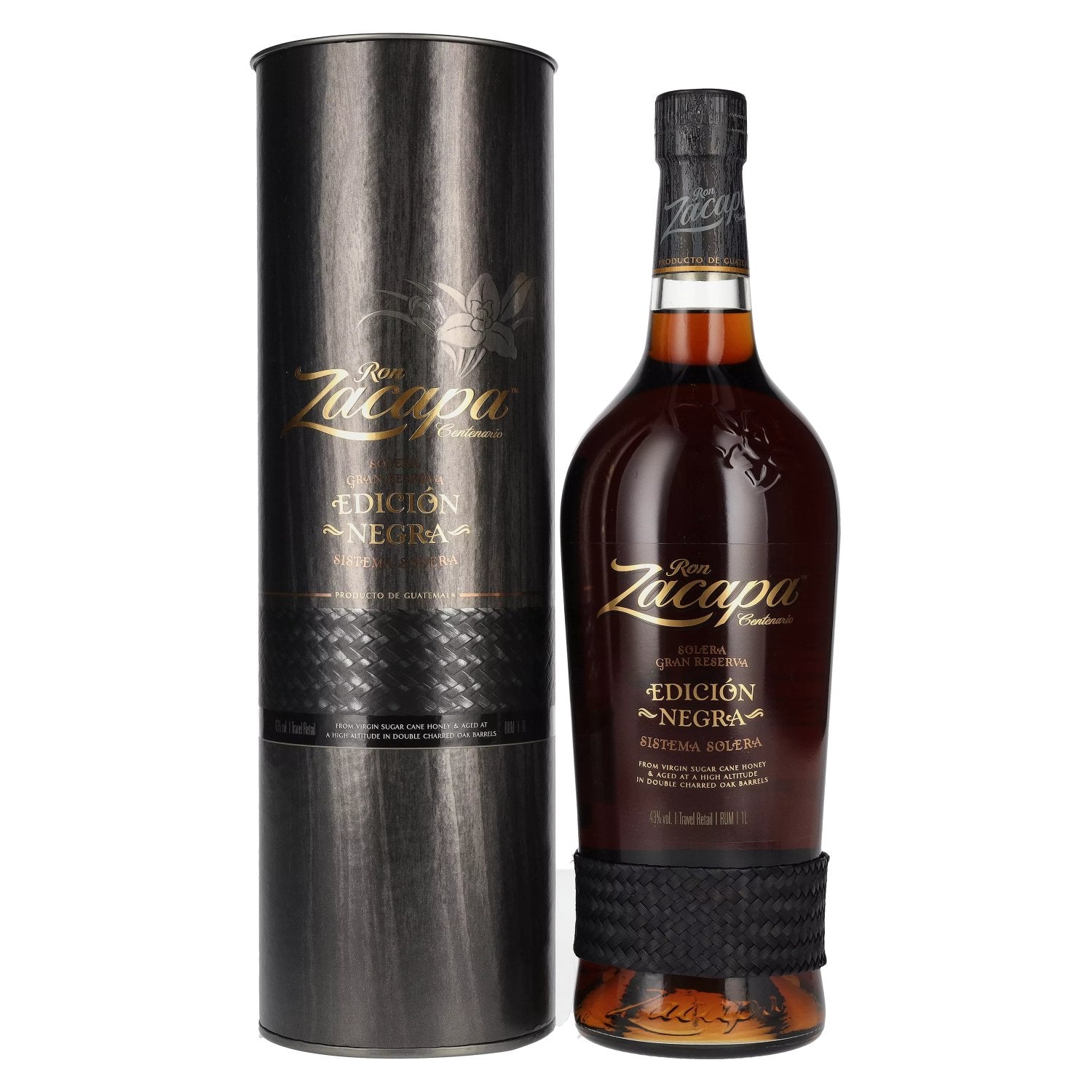 Ron Zacapa Centenario EDICION NEGRA Sistema Solera Gran Reserva 43% Vol. 1l in Giftbox