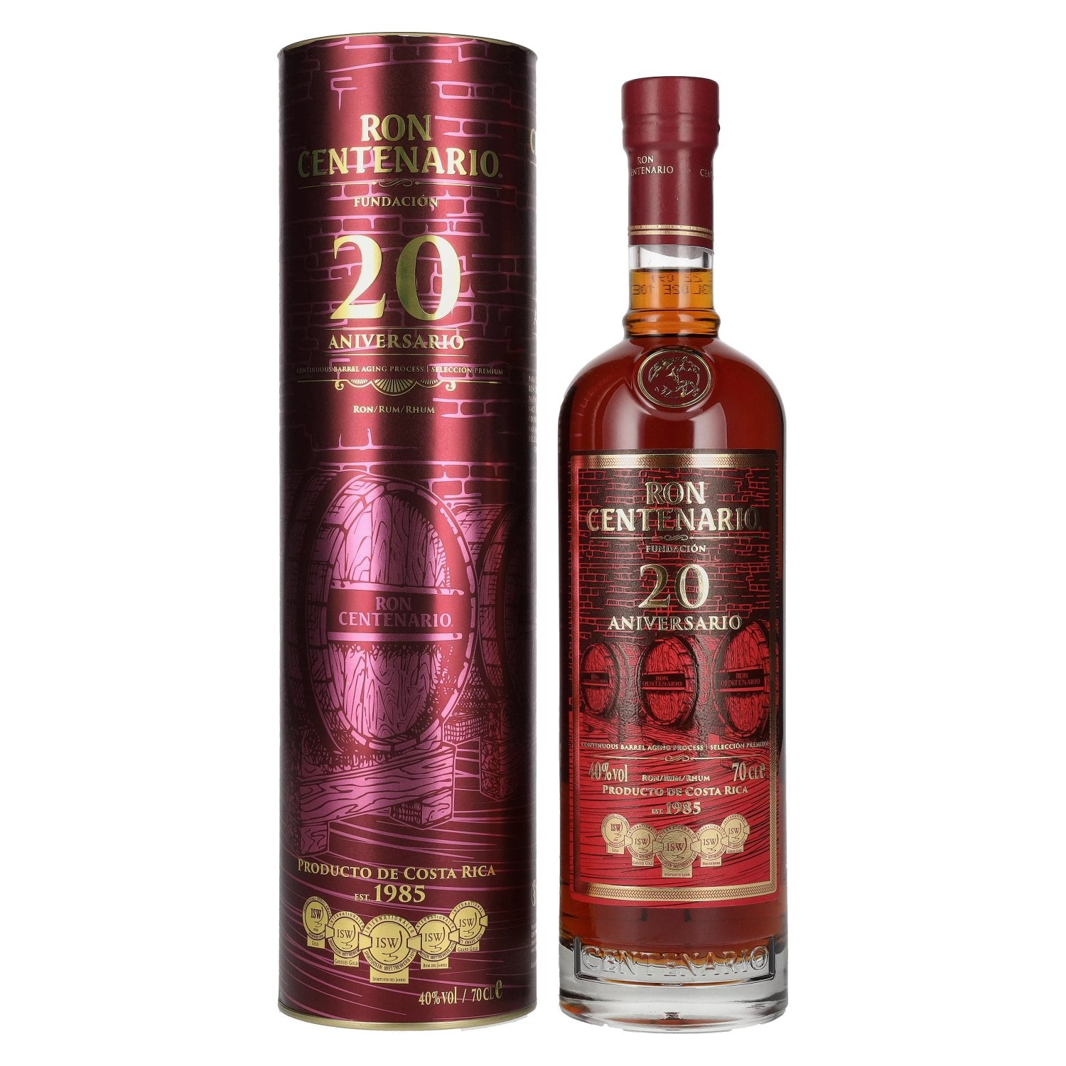 Ron Centenario FUNDACION 20 Sistema Solera Rum 40% Vol. 0,7l in Giftbox