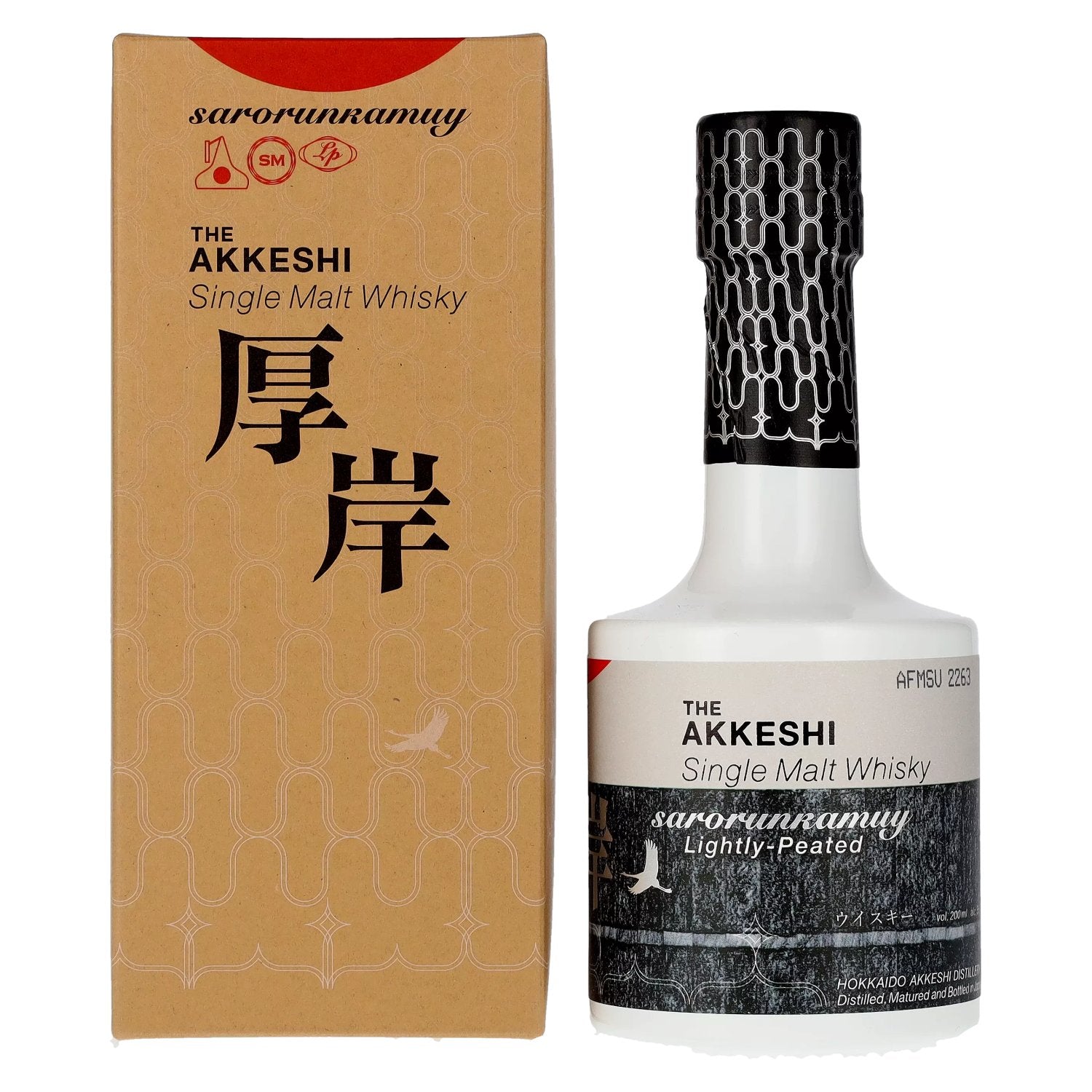 The AKKESHI Single Malt Spirit sarorunkamuy Lightly-Peated 55% Vol. 0,2l in Giftbox