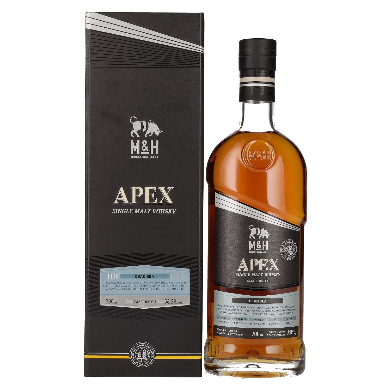 M&H APEX Single Malt Whisky DEAD SEA Batch 010 2018 56,2% Vol. 0,7l in Giftbox