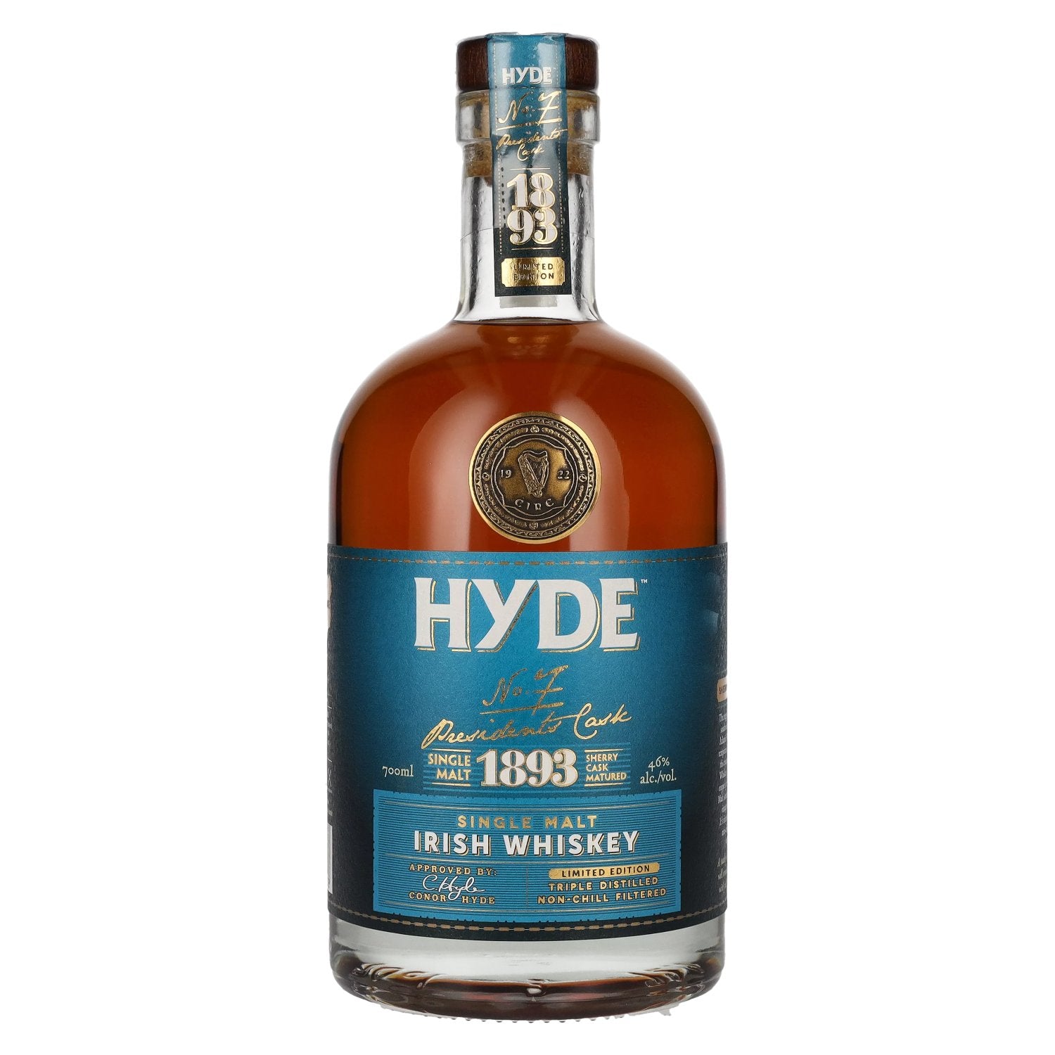 Hyde No.7 PRESIDENT'S CASK 1893 Single Malt Irish Whiskey 46% Vol. 0,7l