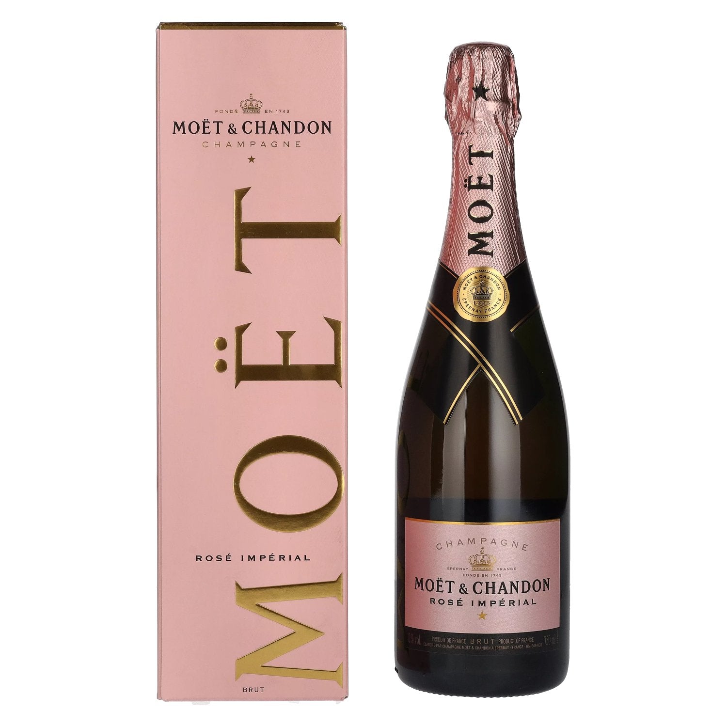 Moet & Chandon Champagne ROSE IMPERIAL Brut 12% Vol. 0,75l in Giftbox