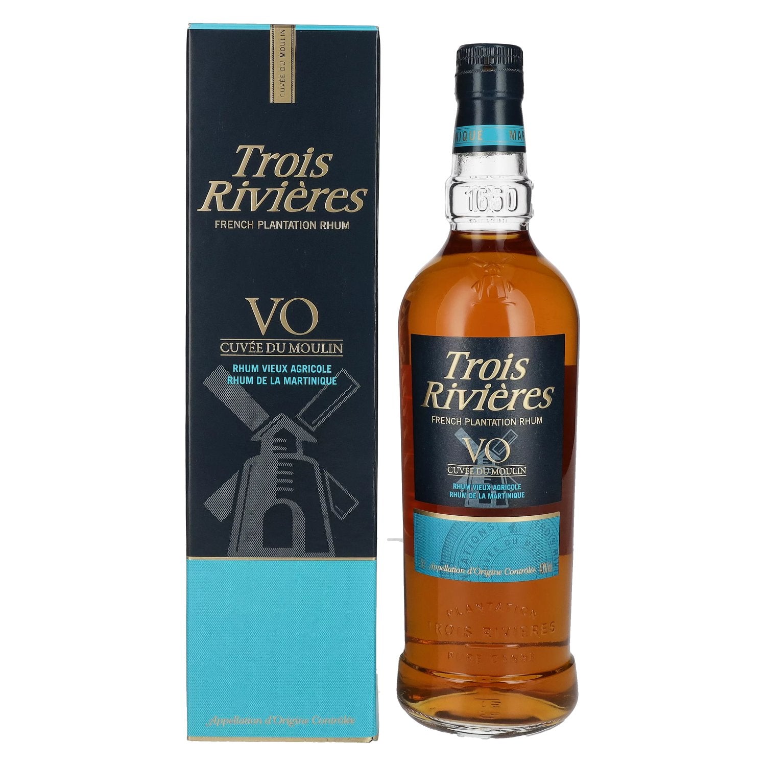 Trois Rivieres VO CUVEE DU MOULIN Rhum 40% Vol. 0,7l in Giftbox