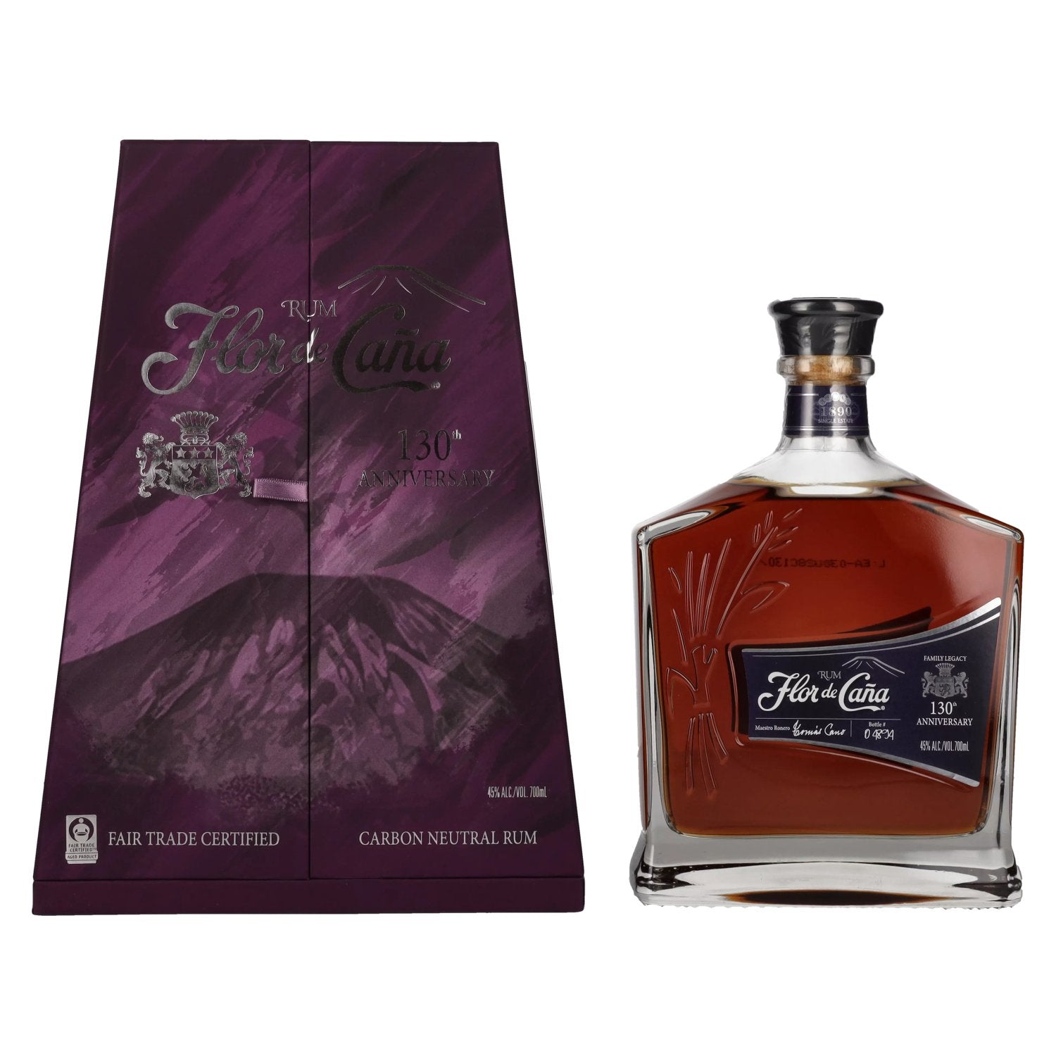 Flor de Cana 130th Anniversary Rum 45% Vol. 0,7l in Giftbox