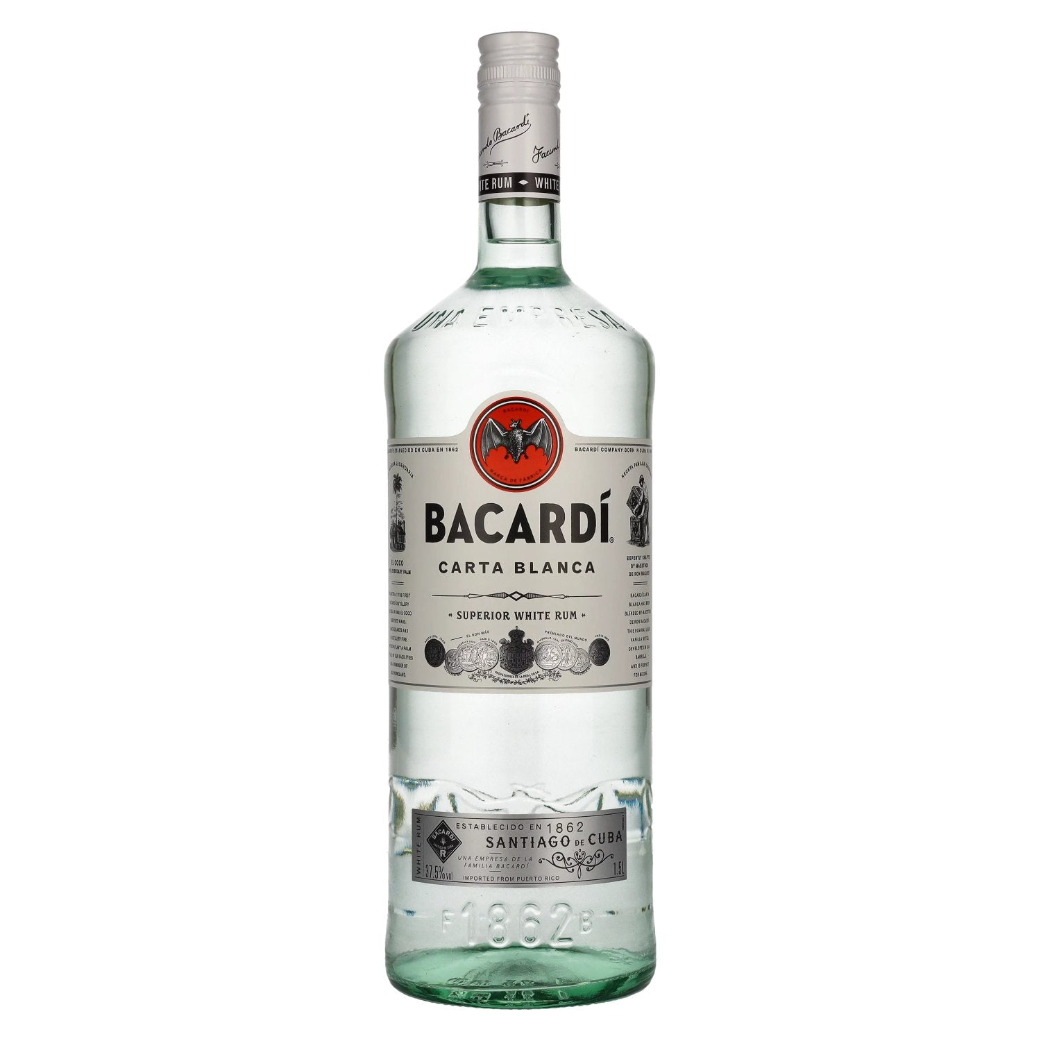 Bacardi Ron Carta Blanca Superior 37,5% Vol. 1,5l