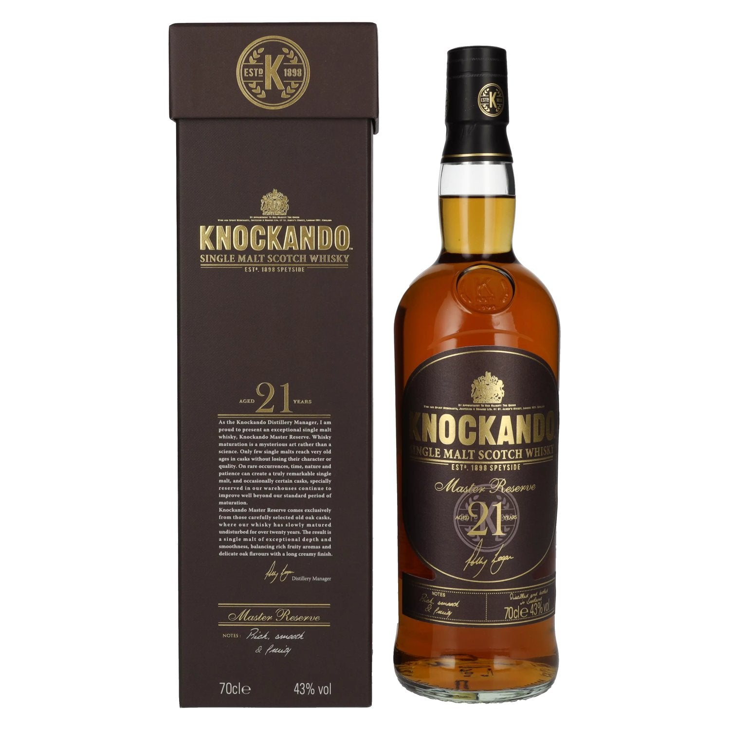 Knockando 21 Years Old Master Reserve 43% Vol. 0,7l in Giftbox