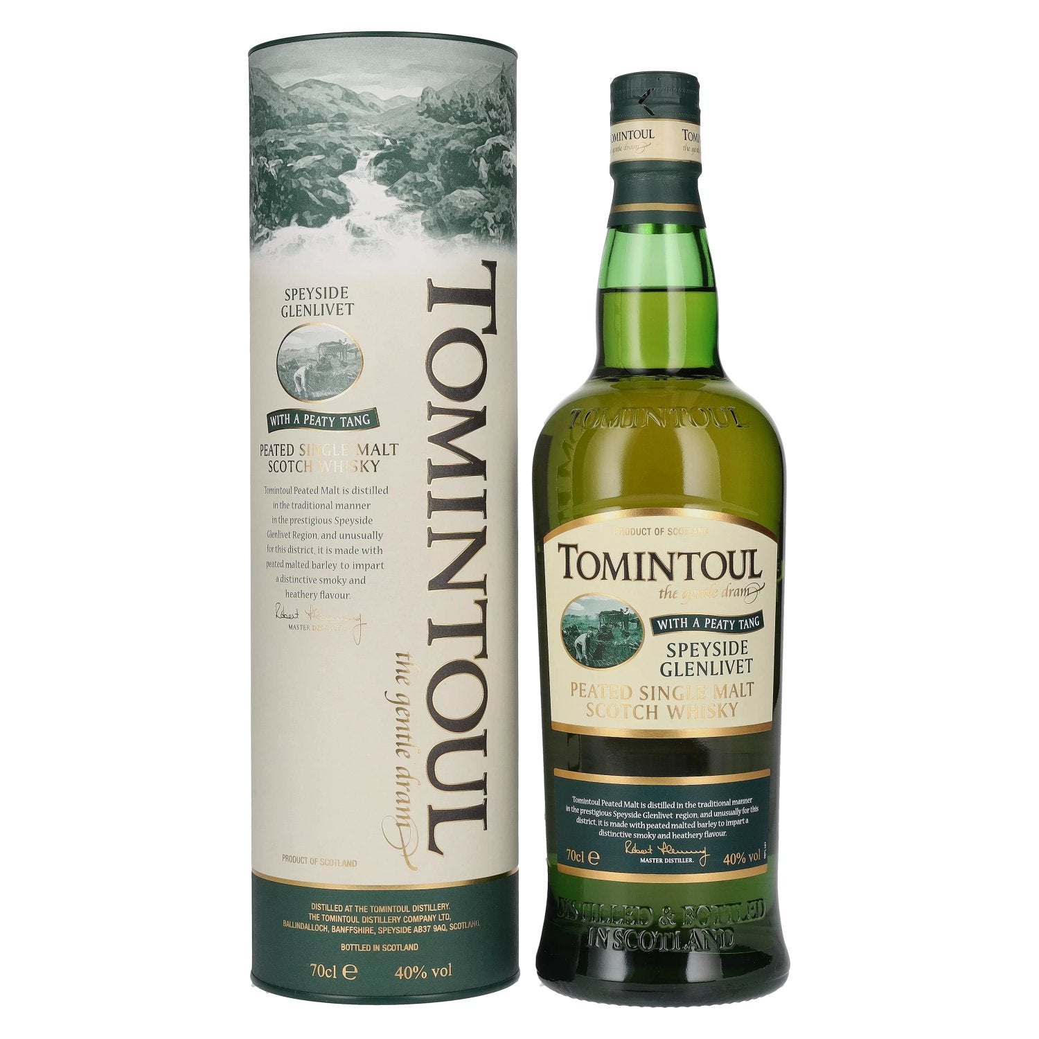 Tomintoul Single Peated Malt WITH A PEATY TANG 40% Vol. 0,7l in Giftbox