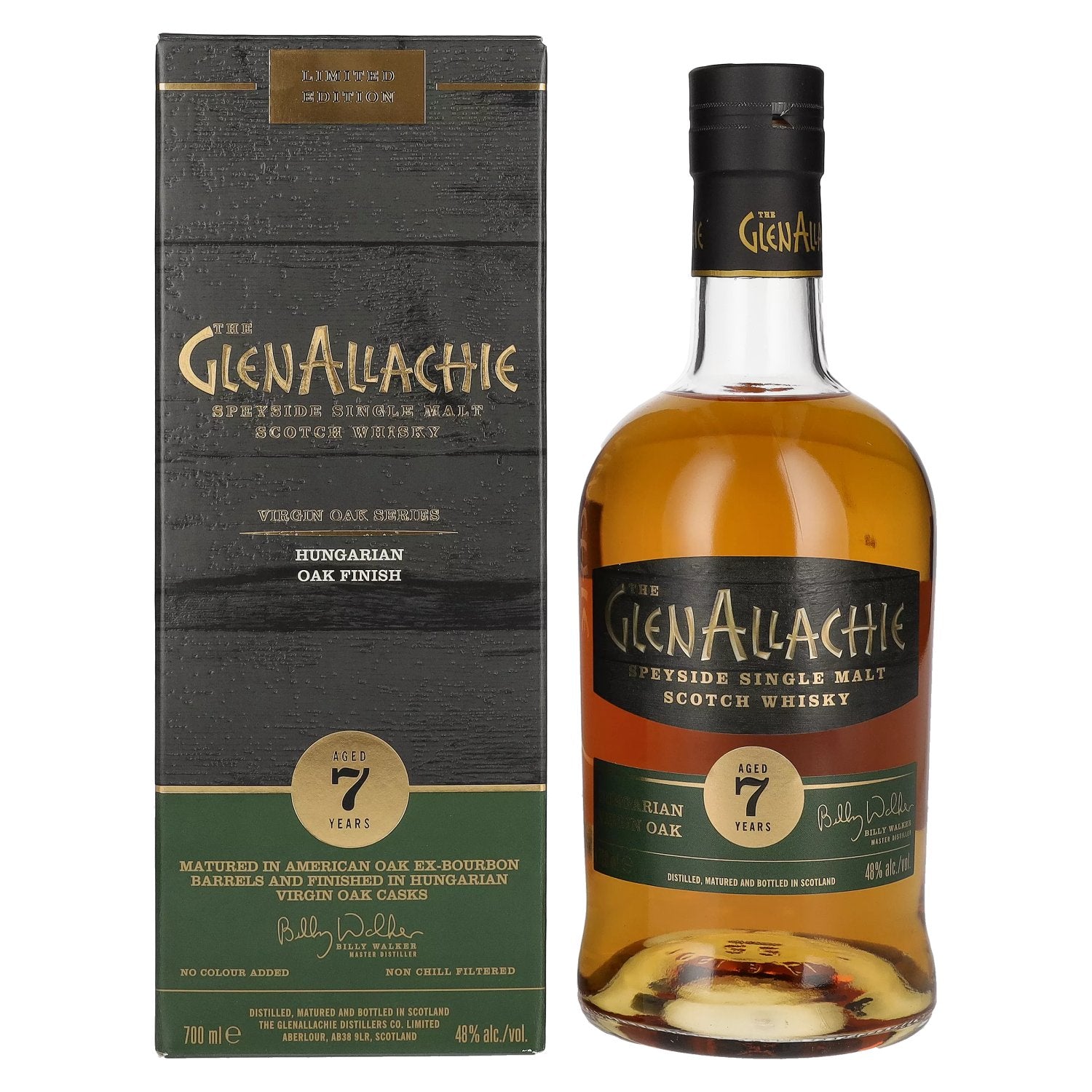 The GlenAllachie 7 Years Old HUNGARIAN VIRGIN OAK FINISH 48% Vol. 0,7l in Giftbox