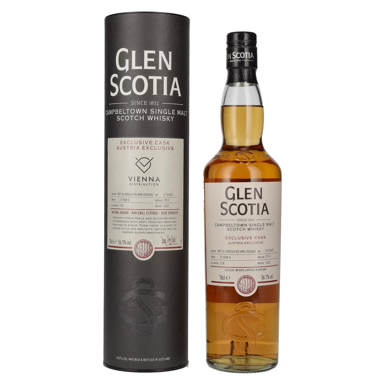 Glen Scotia 8 Years Old AUSTRIA EXCLUSIVE Cask 2014 56,1% Vol. 0,7l in Giftbox