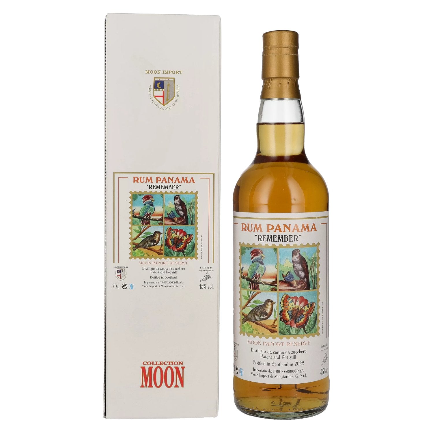 Moon Import Reserve REMEMBER Rum Panama Patent and Pot Still 2022 45% Vol. 0,7l in Giftbox