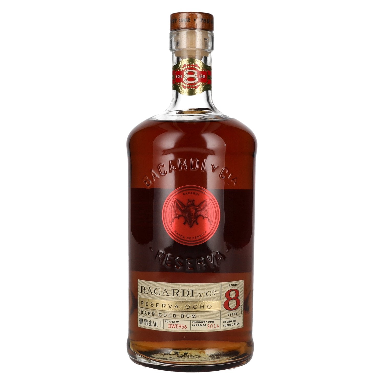 Bacardi 8 Anos RESERVA OCHO Rare Gold Rum 40% Vol. 1l