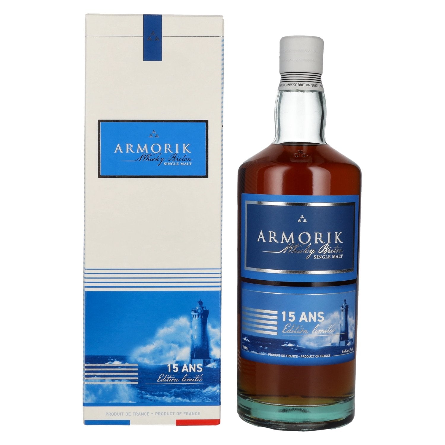 Armorik 15 Ans Whisky Breton Single Malt Edition Limitee 46% Vol. 0,7l in Giftbox