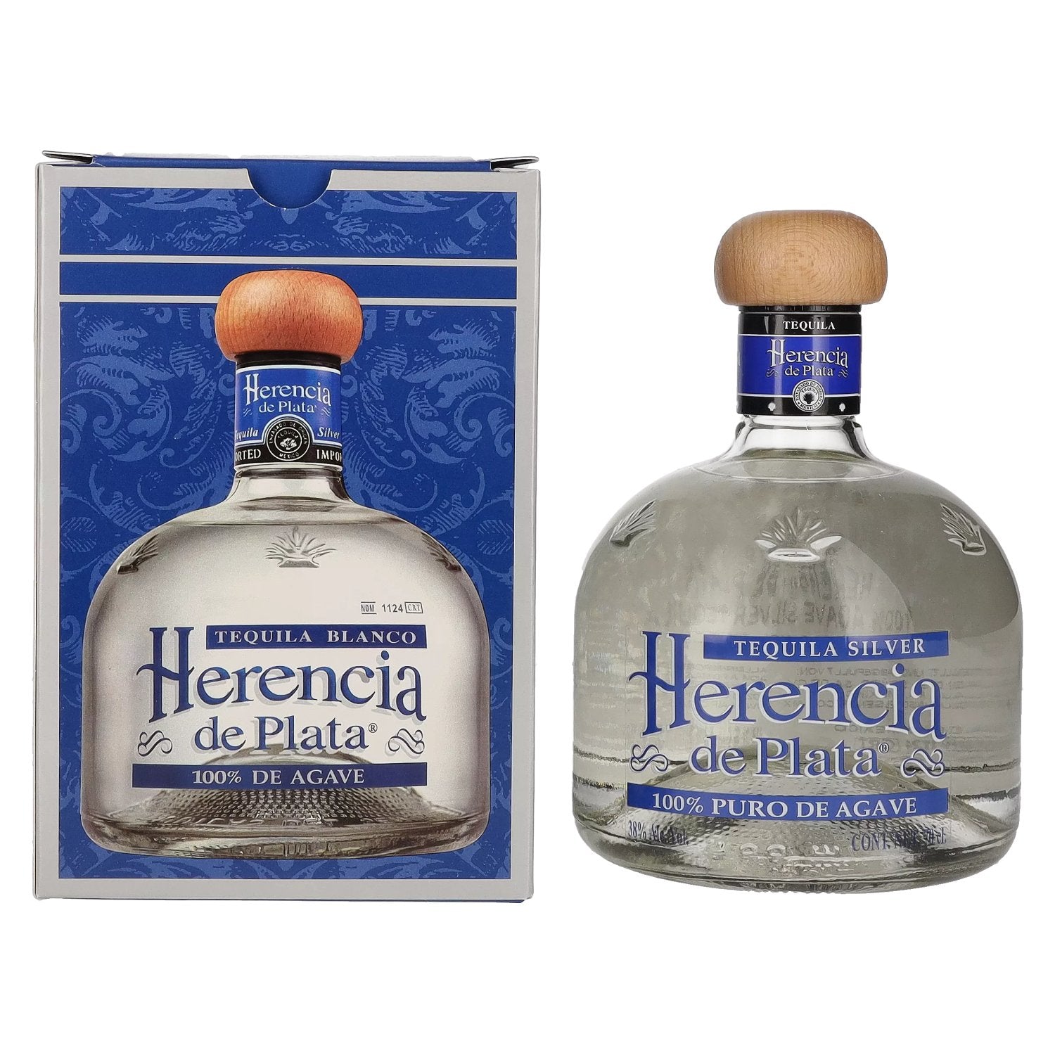 Herencia de Plata BLANCO Tequila 100% Puro De Agave 38% Vol. 0,7l in Giftbox