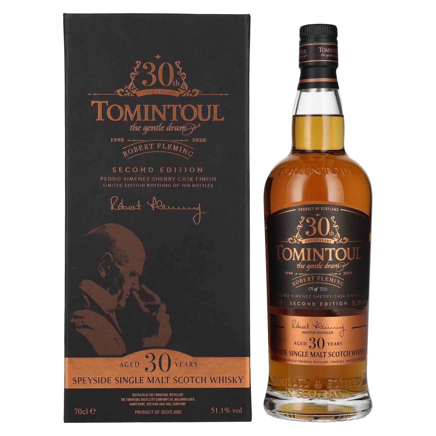 Tomintoul 30 Years Old ROBERT FLEMING 30th Anniversary Single Malt 51,1% Vol. 0,7l in Giftbox