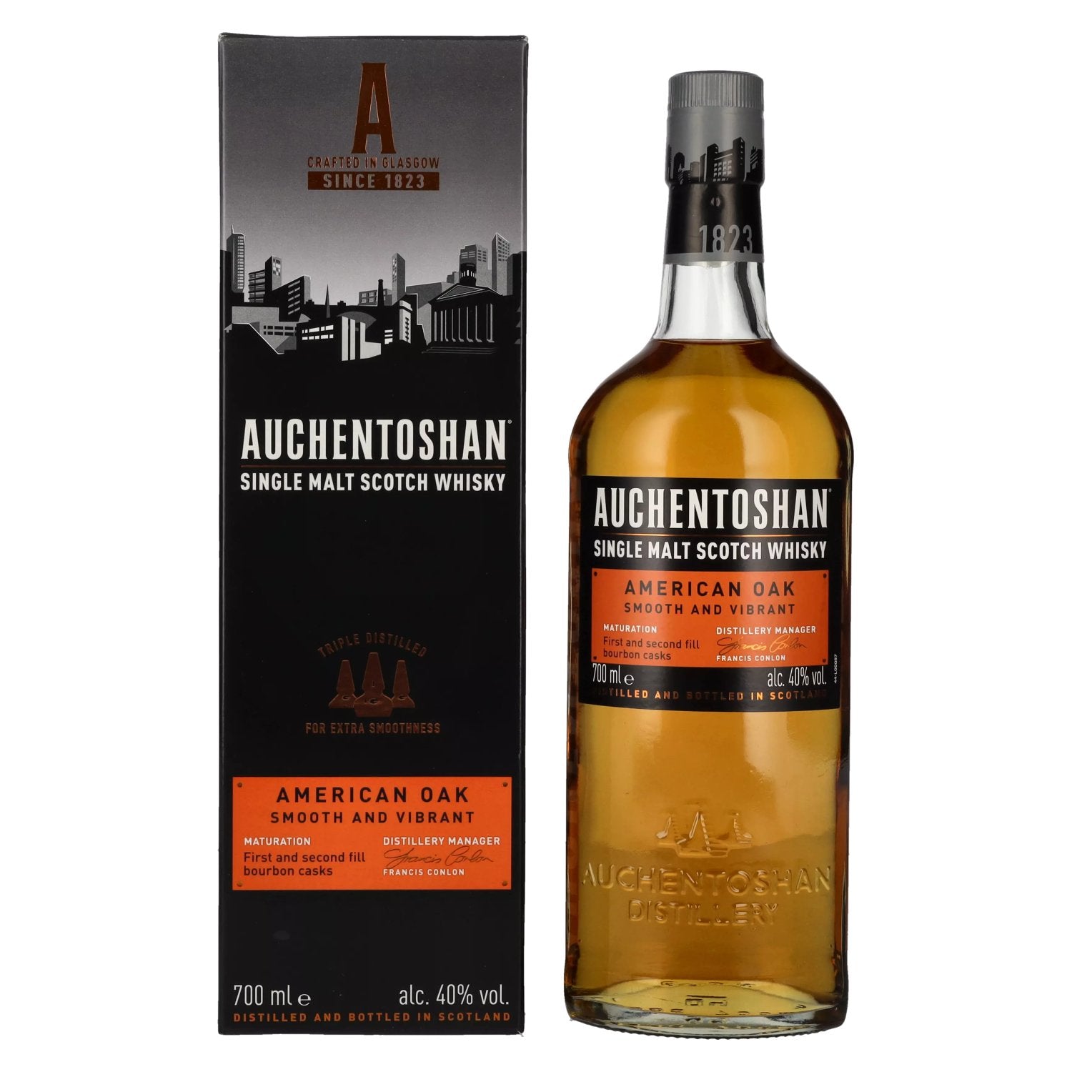 Auchentoshan AMERICAN OAK Single Malt Scotch Whisky 40% Vol. 0,7l in Giftbox