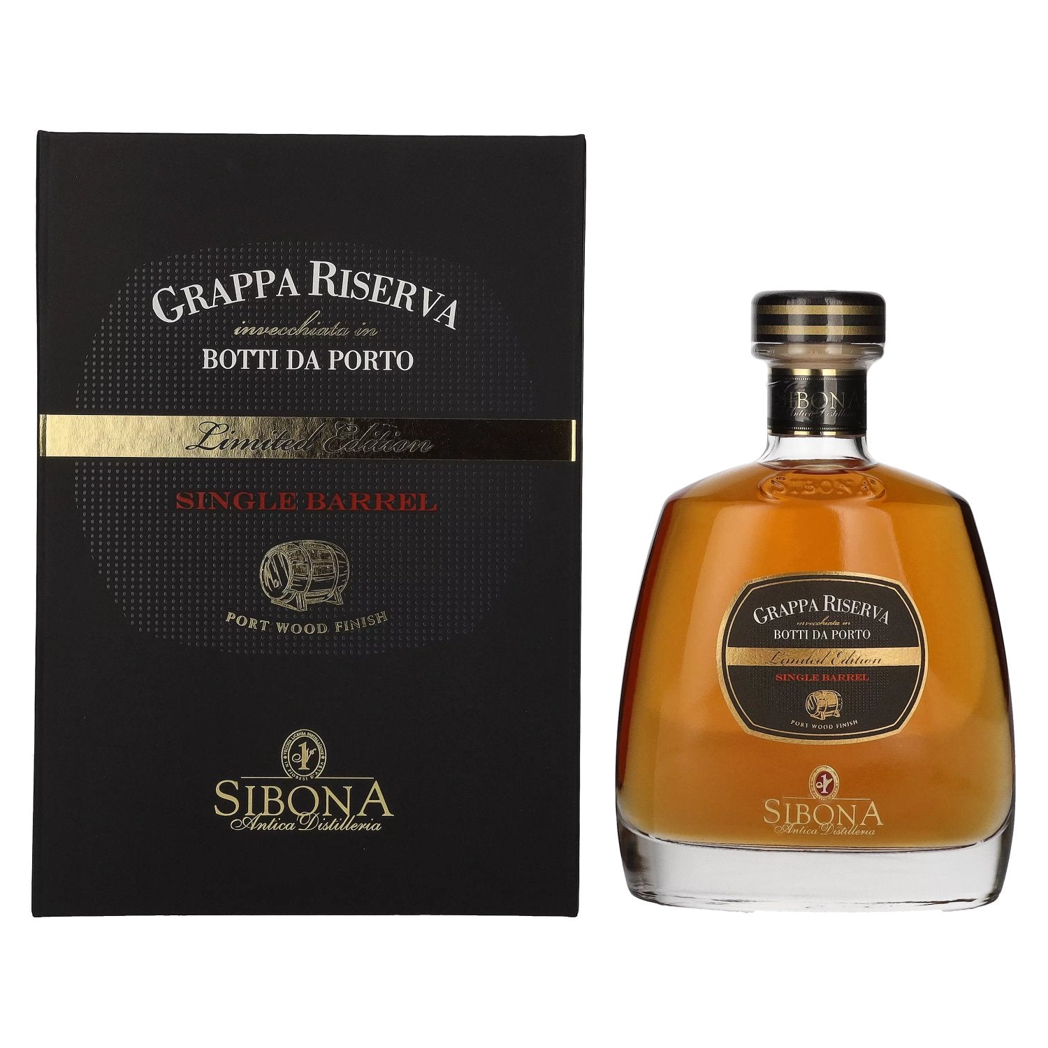 Sibona GRAPPA RISERVA Botti da Porto SINGLE BARREL Limited Edition 44% Vol. 0,7l in Giftbox