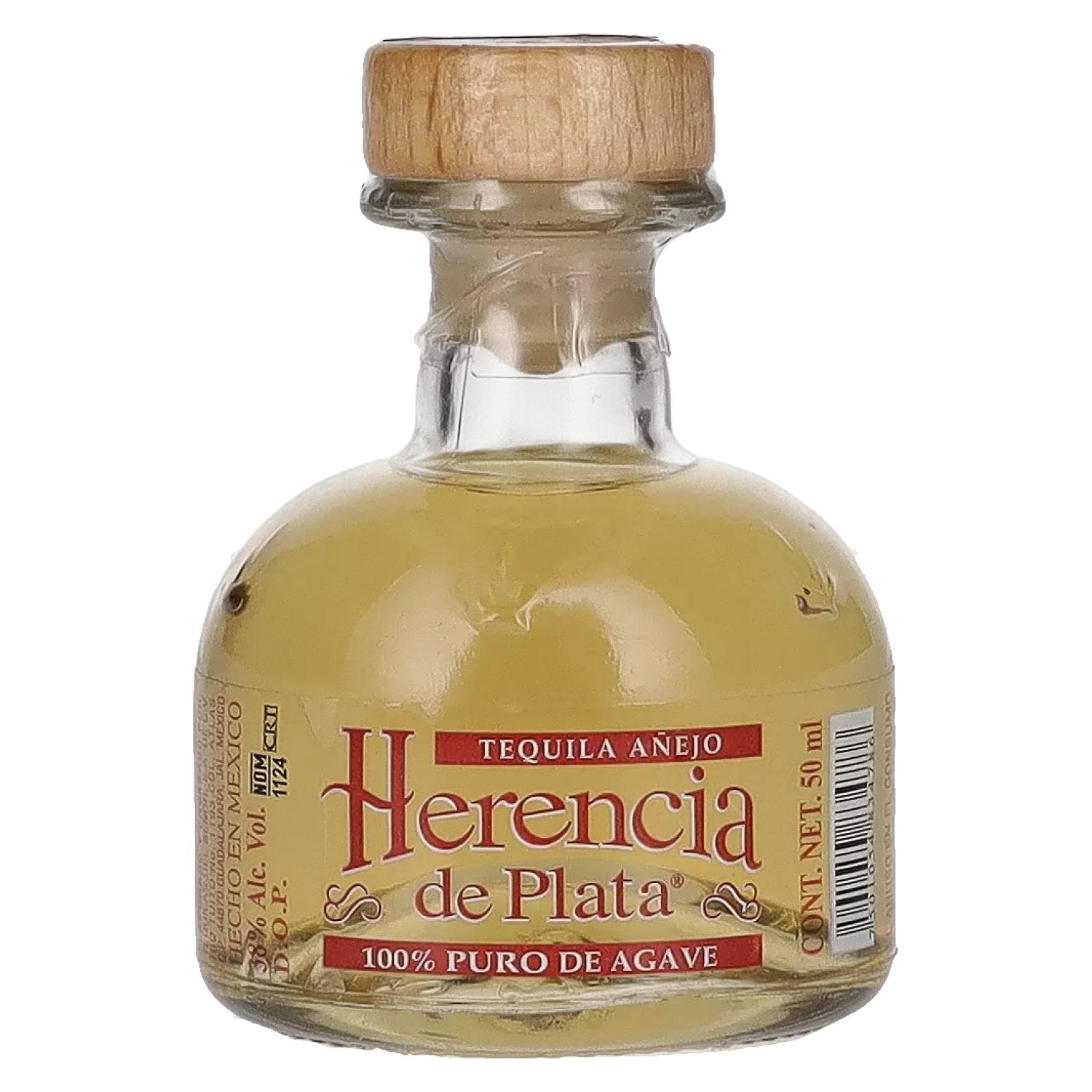 Herencia de Plata ANEJO Tequila 100% Puro de Agave 38% Vol. 0,05l