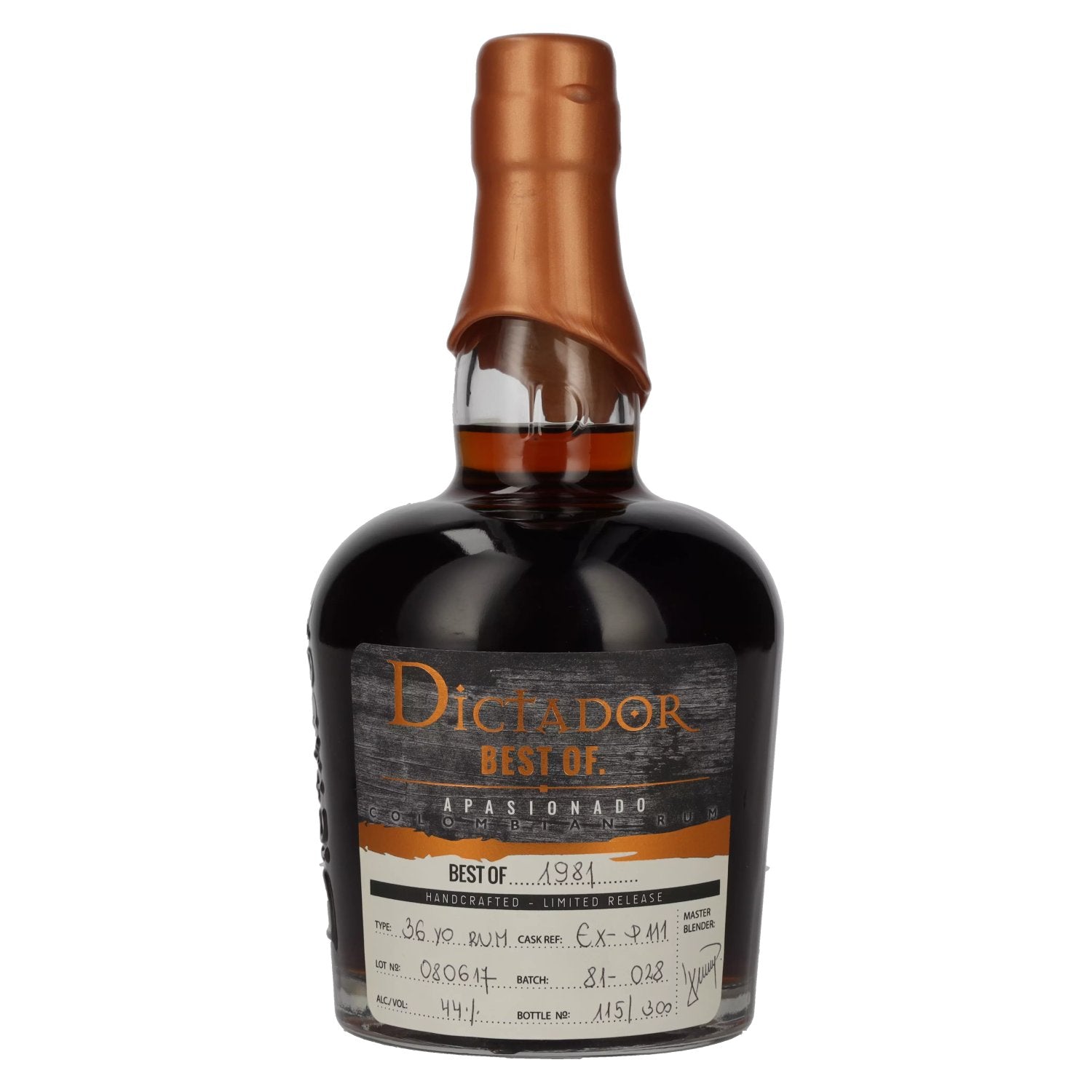 Dictador BEST OF 1981 APASIONADO Colombian Rum EXP-111 44% Vol. 0,7l