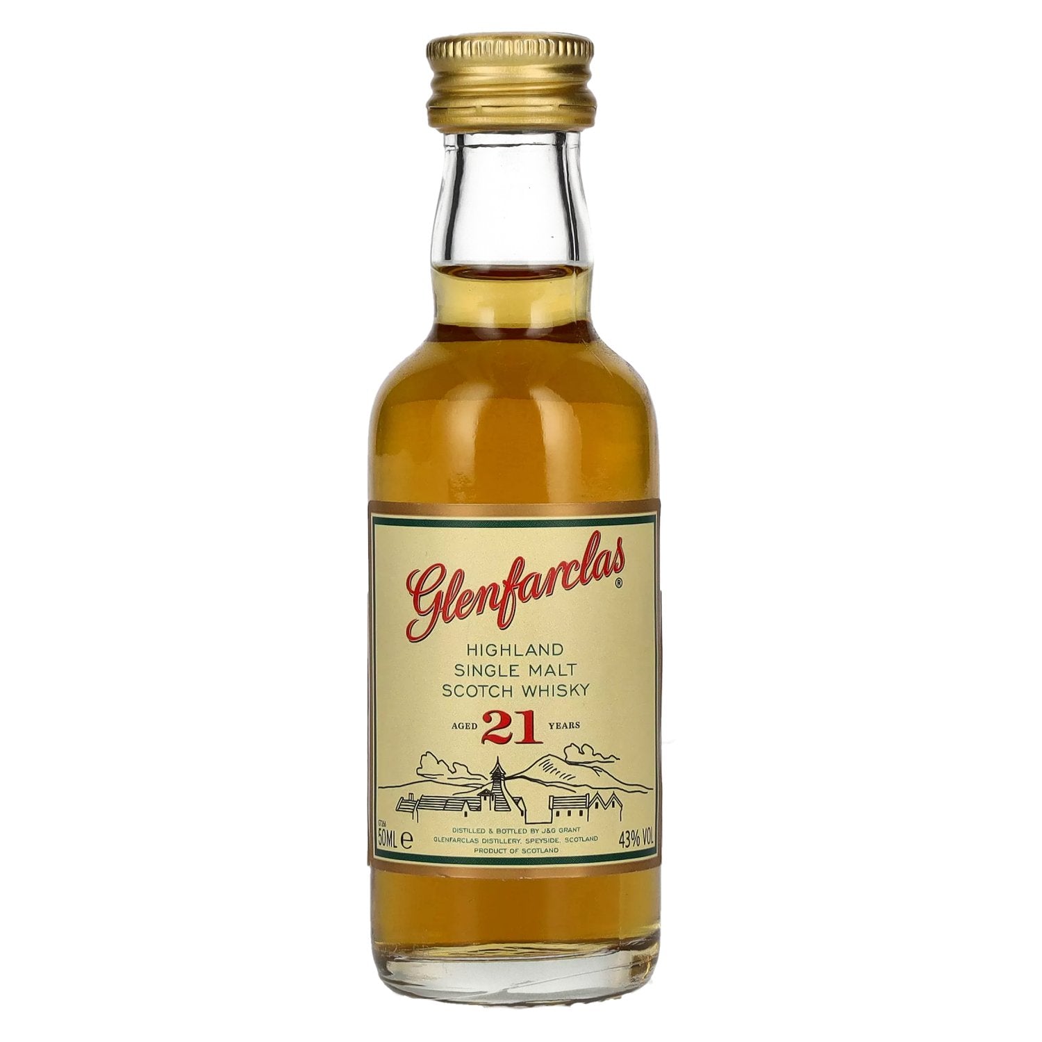 Glenfarclas 21 Years Old Highland Single Malt Scotch Whisky 43% Vol. 0,05l