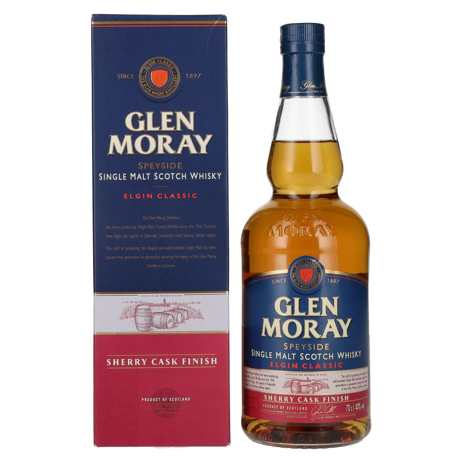 Glen Moray Elgin Classic Sherry Cask Finish 40% Vol. 0,7l in Giftbox