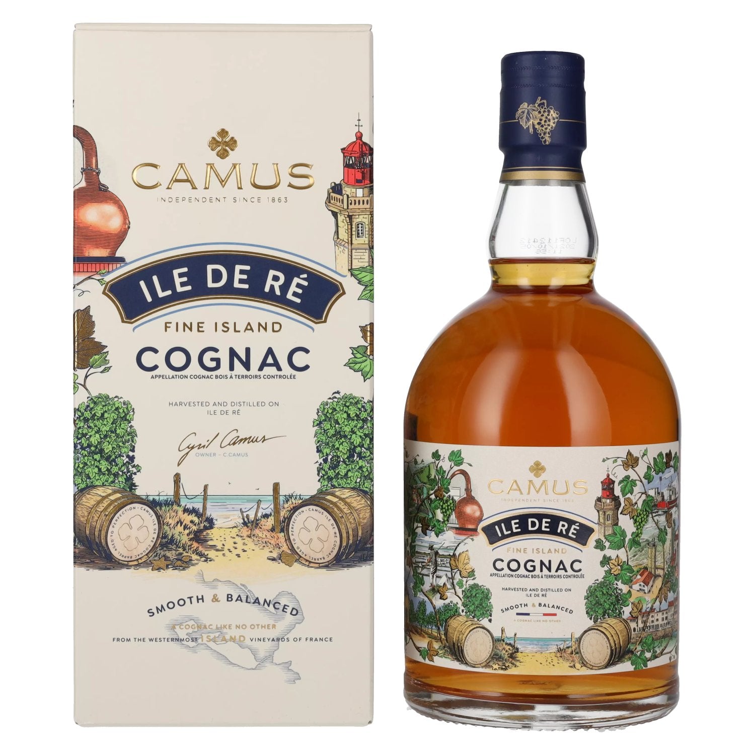 Camus ILE DE RE Fine Island Cognac 40% Vol. 0,7l in Giftbox