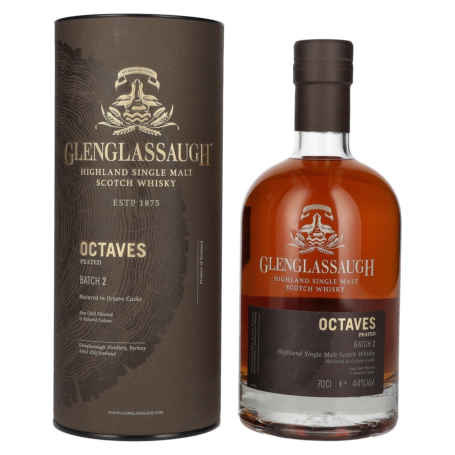 Glenglassaugh OCTAVES Peated Highland Single Malt Batch 2 44% Vol. 0,7l in Giftbox