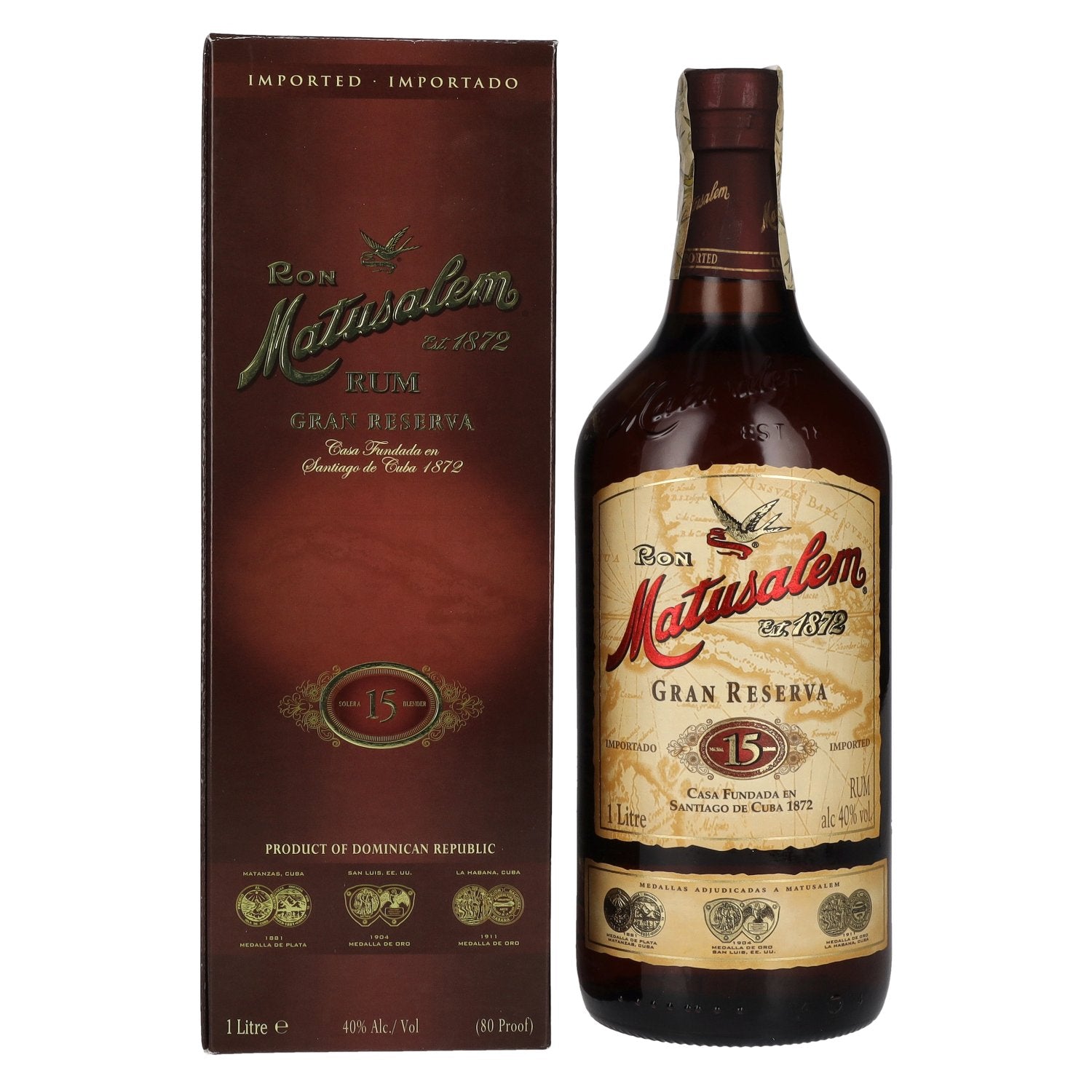 Ron Matusalem 15 Solera Blender Gran Reserva Rum 40% Vol. 1l in Giftbox