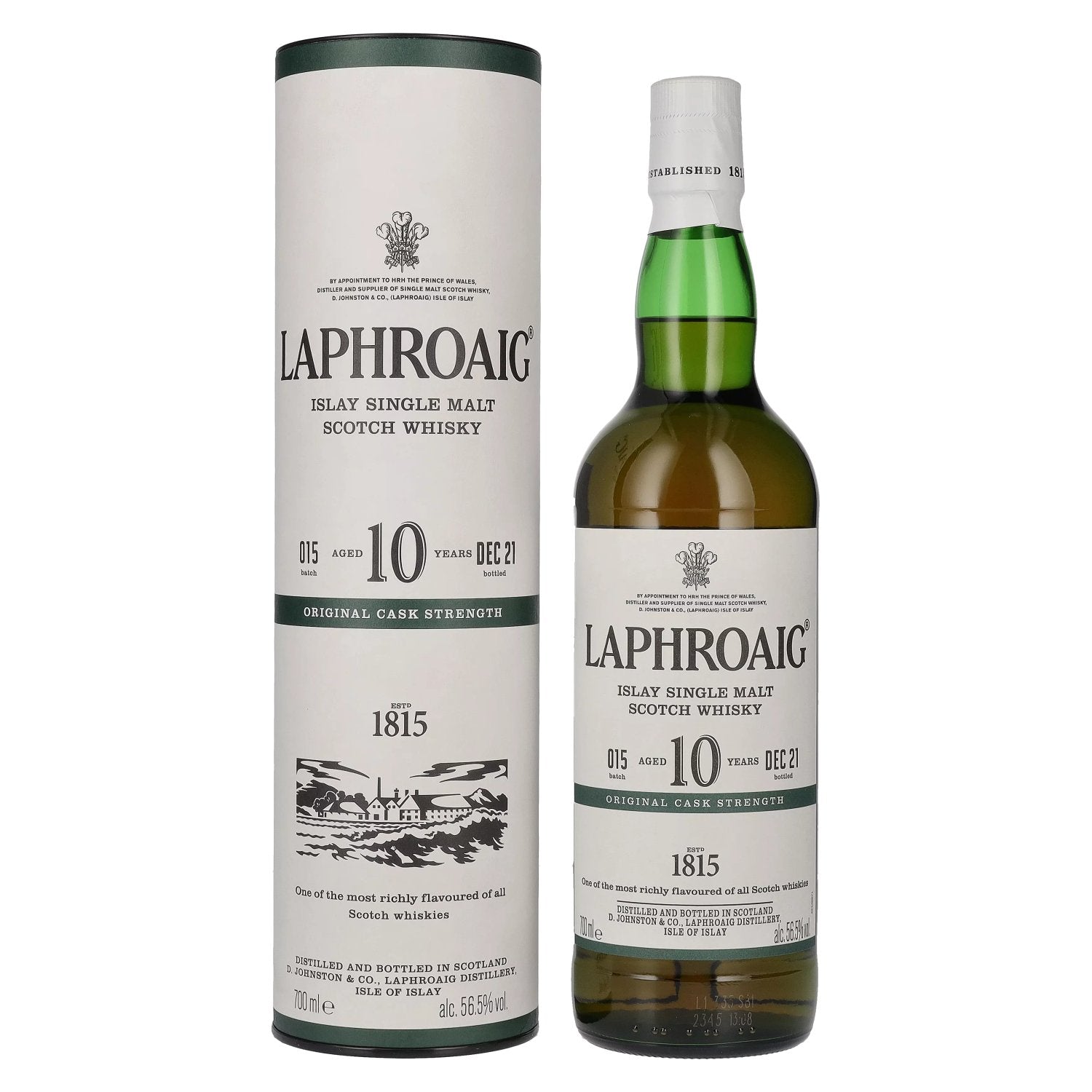 Laphroaig 10 Years Old Original Cask Strength Batch 15 56,5% Vol. 0,7l in Giftbox