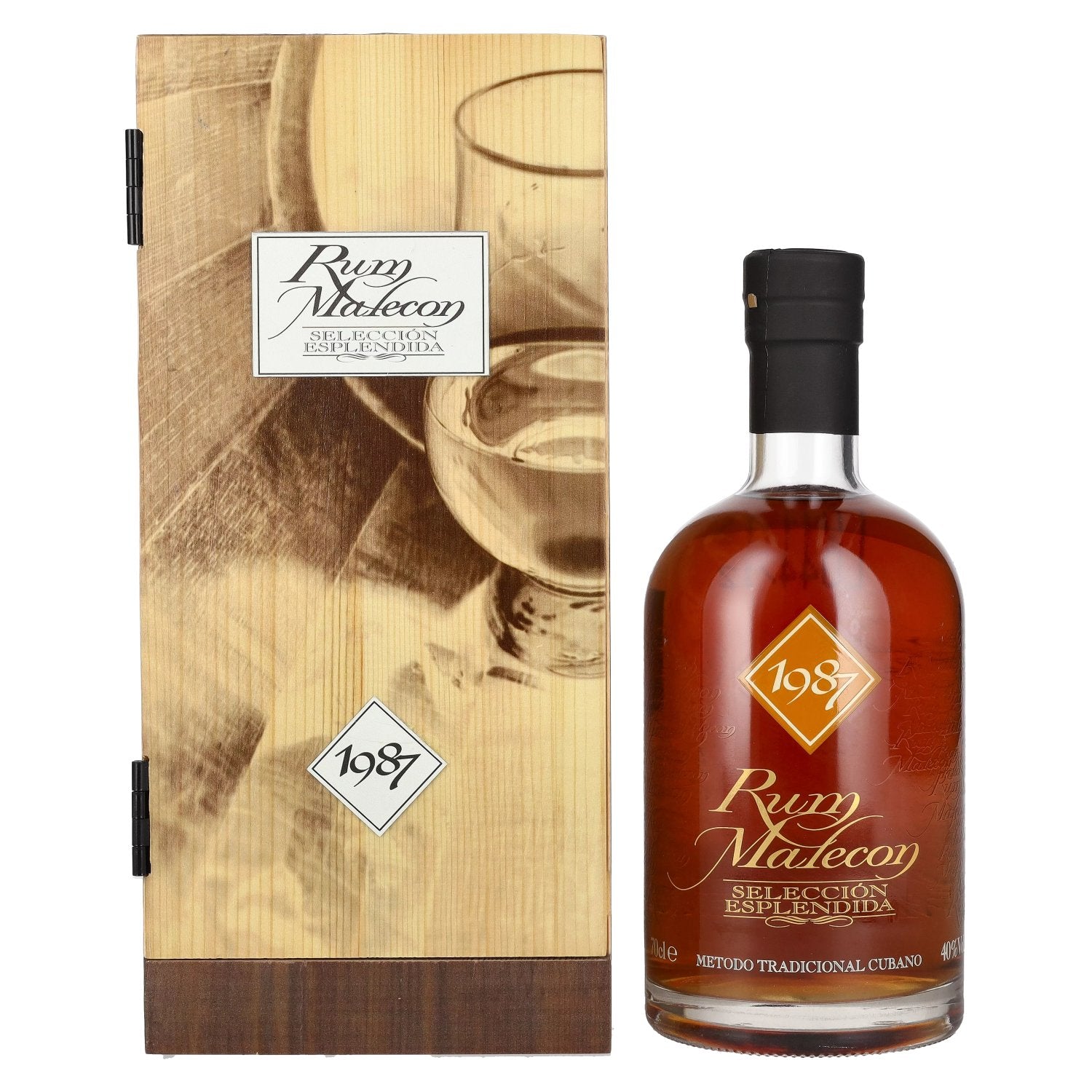 Rum Malecon SELECCION ESPLENDIDA 1987 40% Vol. 0,7l in Holzkiste