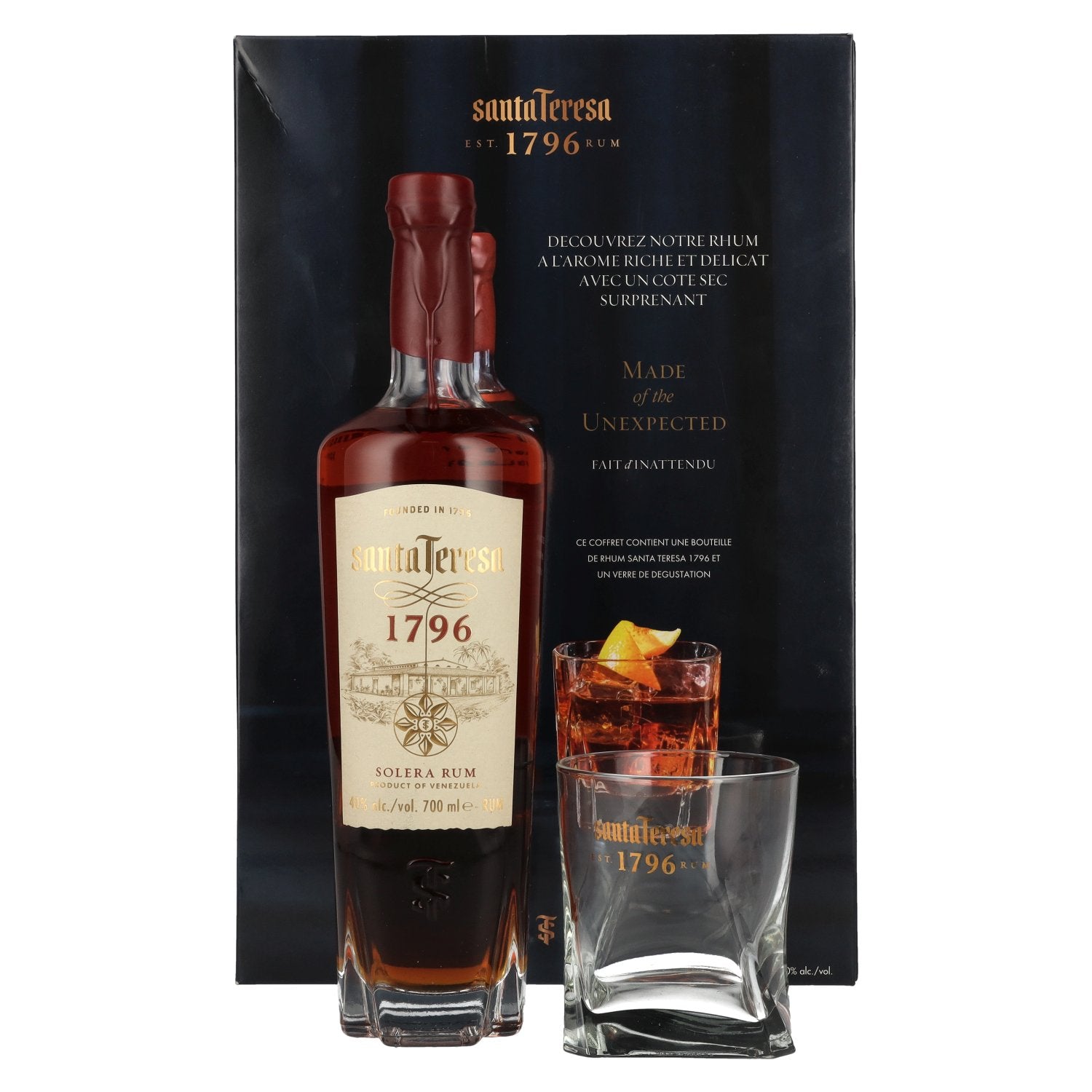 Santa Teresa 1796 Solera Rum 40% Vol. 0,7l in Giftbox with glass