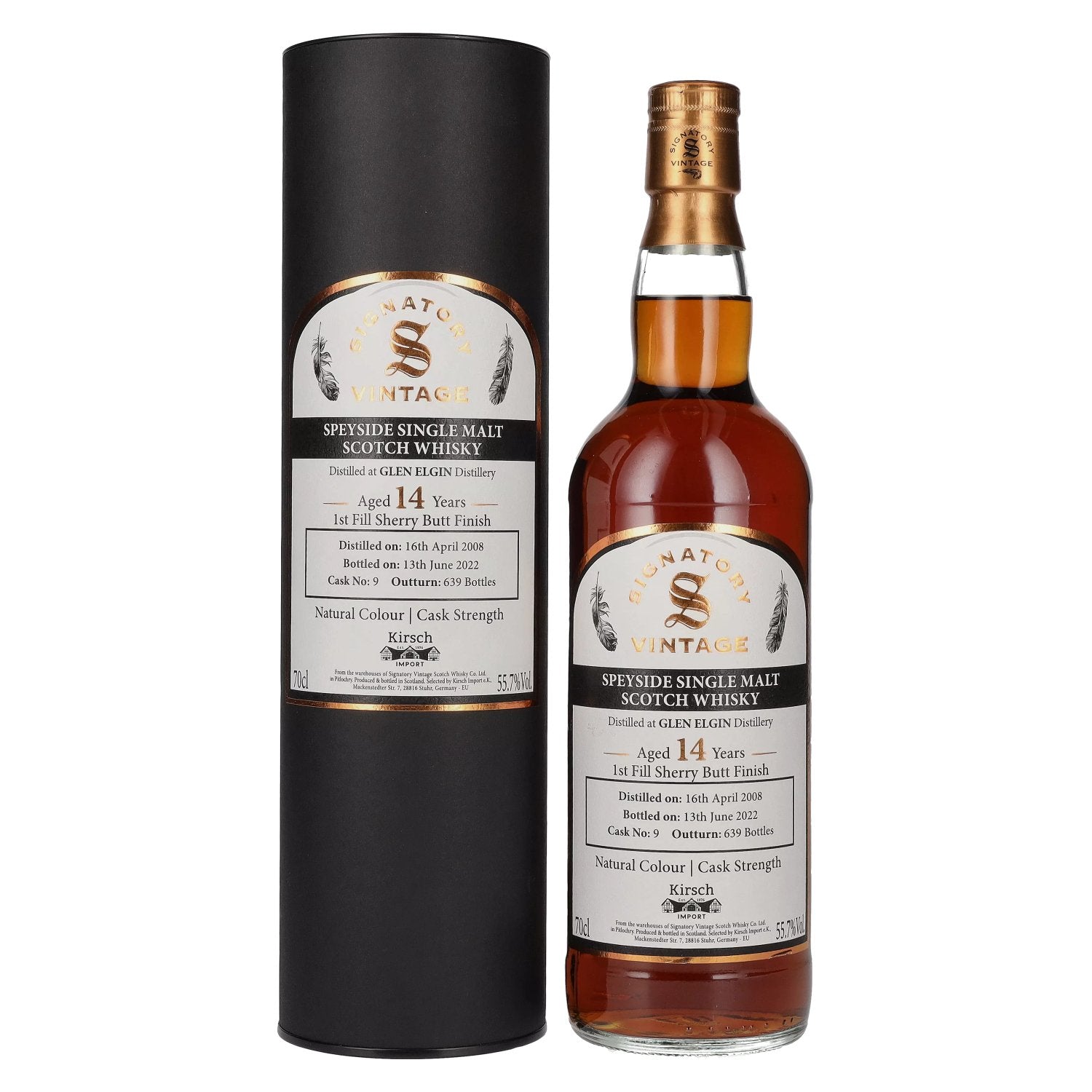 Signatory Vintage GLEN ELGIN 14 Years Old Selected by Kirsch 2008 55,7% Vol. 0,7l in Giftbox