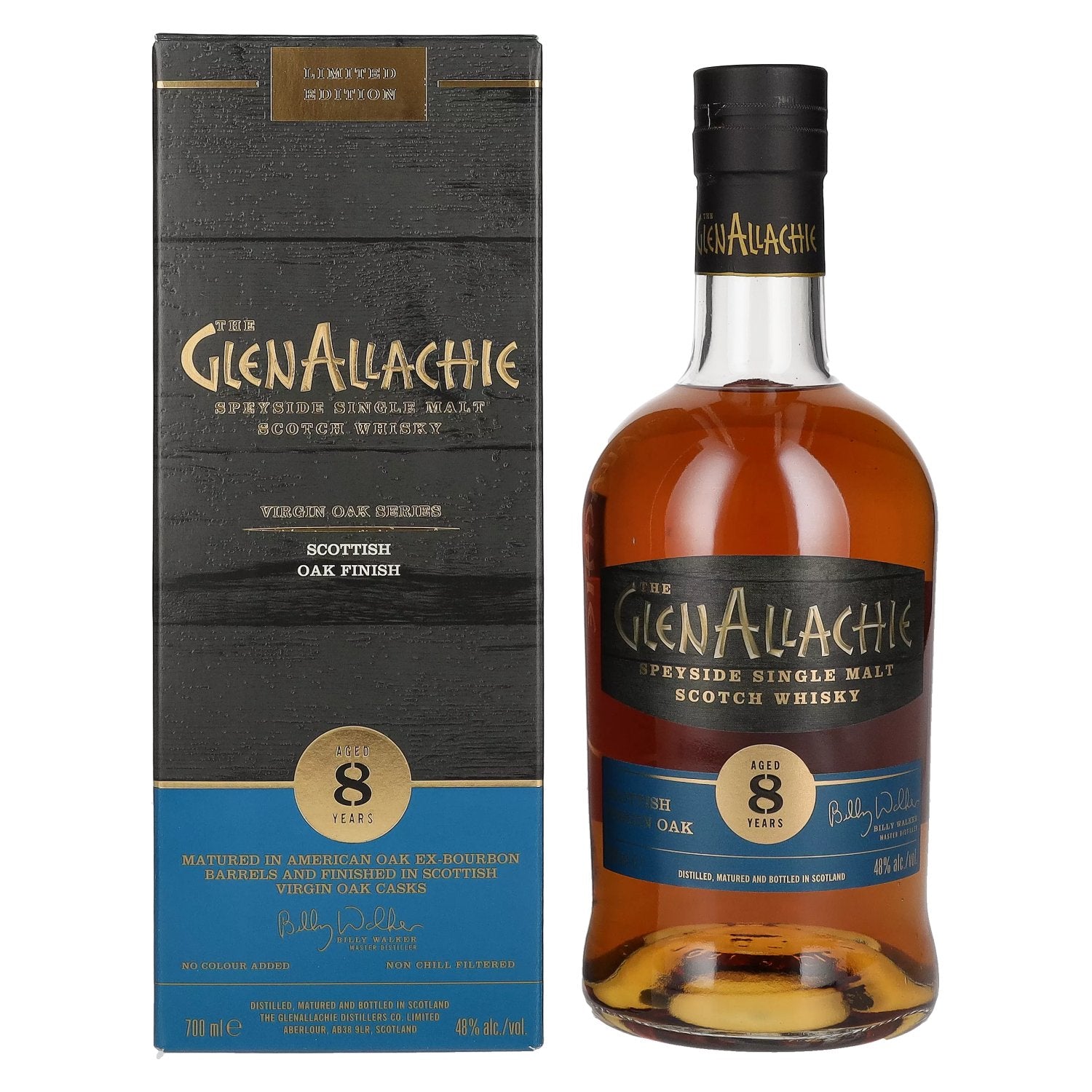 The GlenAllachie 8 Years Old SCOTTISH VIRGIN OAK FINISH 48% Vol. 0,7l in Giftbox