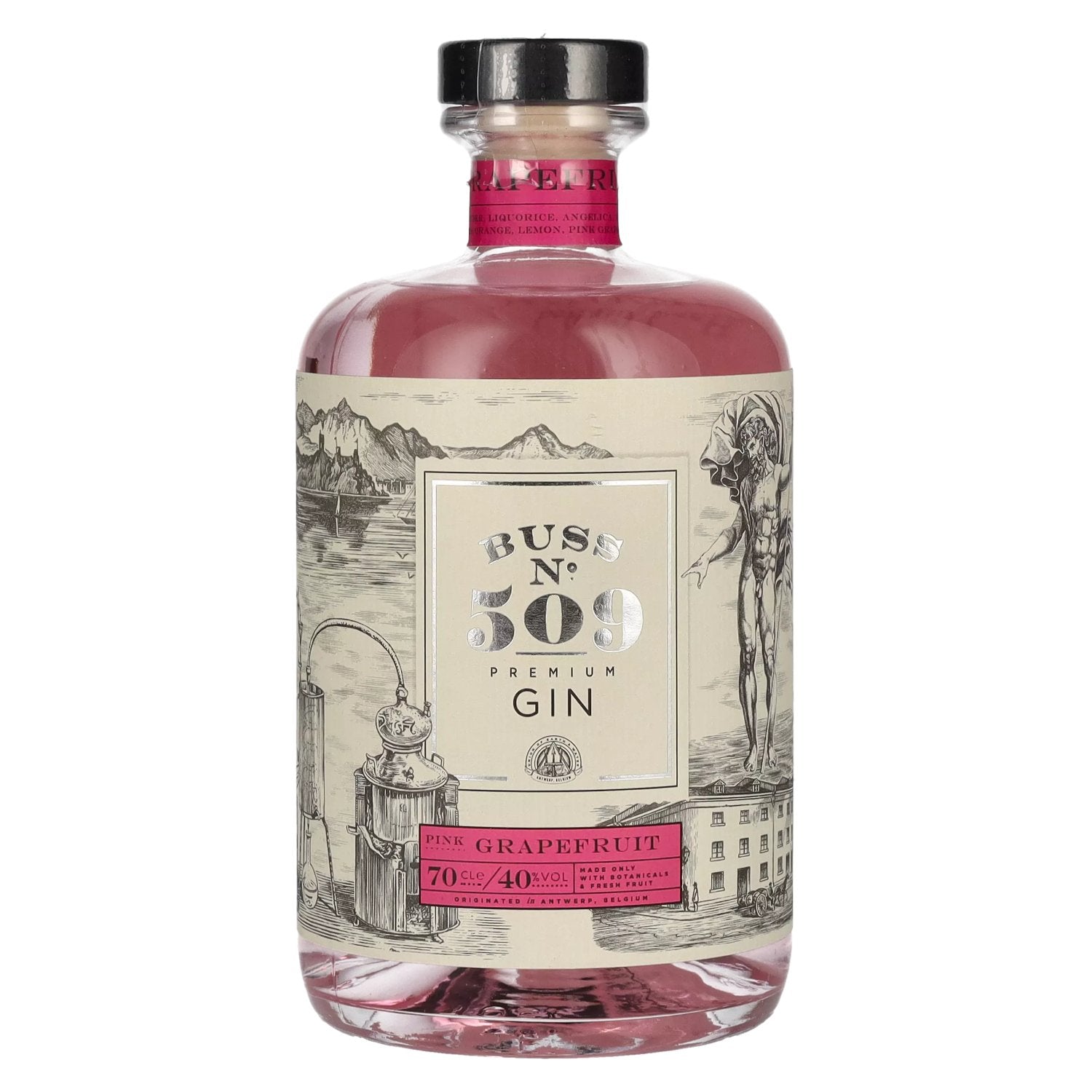 Buss NÂ°509 PINK GRAPEFRUIT Belgium Flavor Gin Author Collection 40% Vol. 0,7l