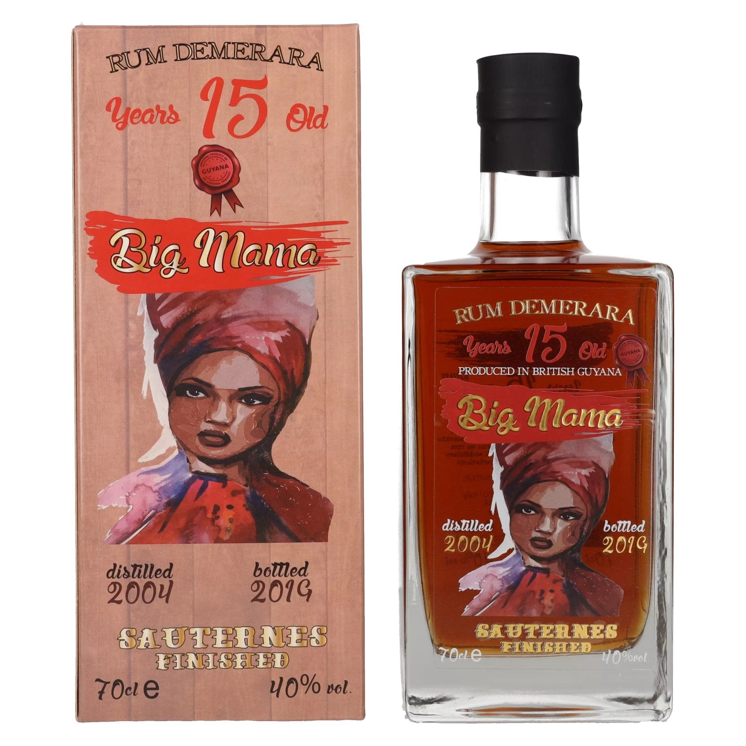 Big Mama 15 Years Old Rum Demerara Sauternes Finished 2004 40% Vol. 0,7l in Giftbox