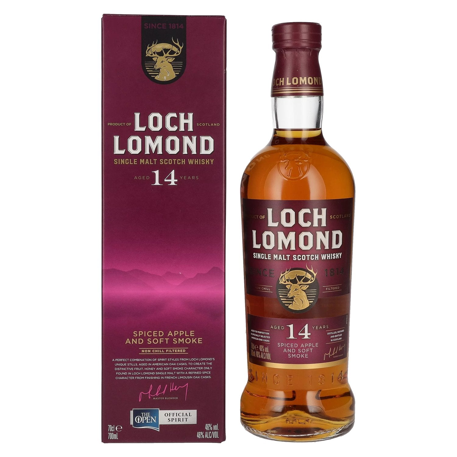 Loch Lomond 14 Years Old Single Malt Spiced Apple and Soft Smoke 46% Vol. 0,7l in Giftbox