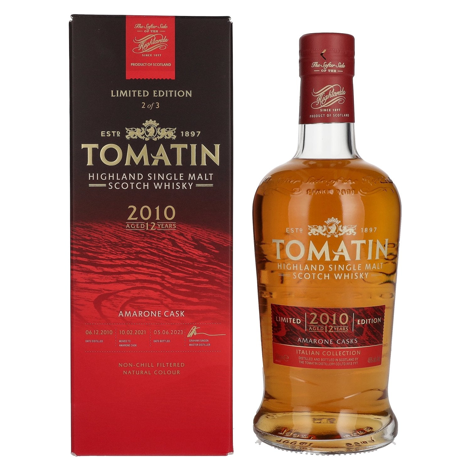 Tomatin 12 Years Old Italian Collection AMARONE CASKS 2010 46% Vol. 0,7l in Giftbox