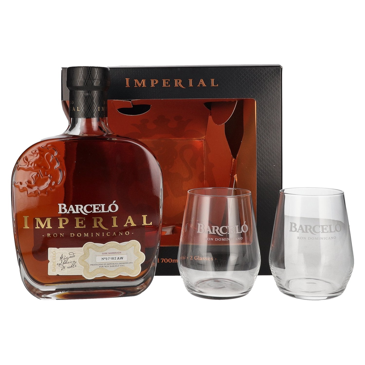 Barcelo Imperial Ron Dominicano 38% Vol. 0,7l in Giftbox with 2 glasses