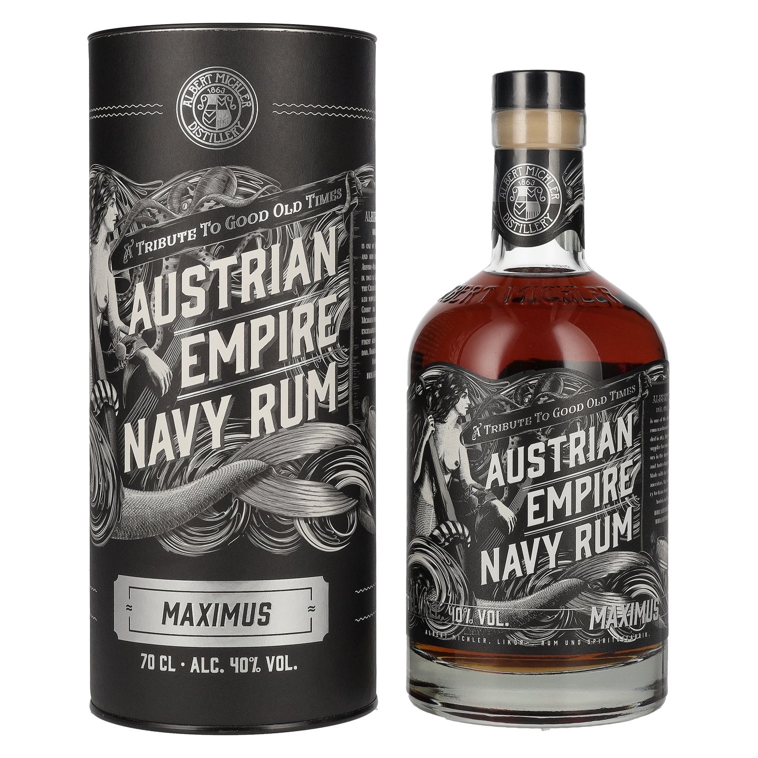 Austrian Empire Navy Rum MAXIMUS 40% Vol. 0,7l in Giftbox