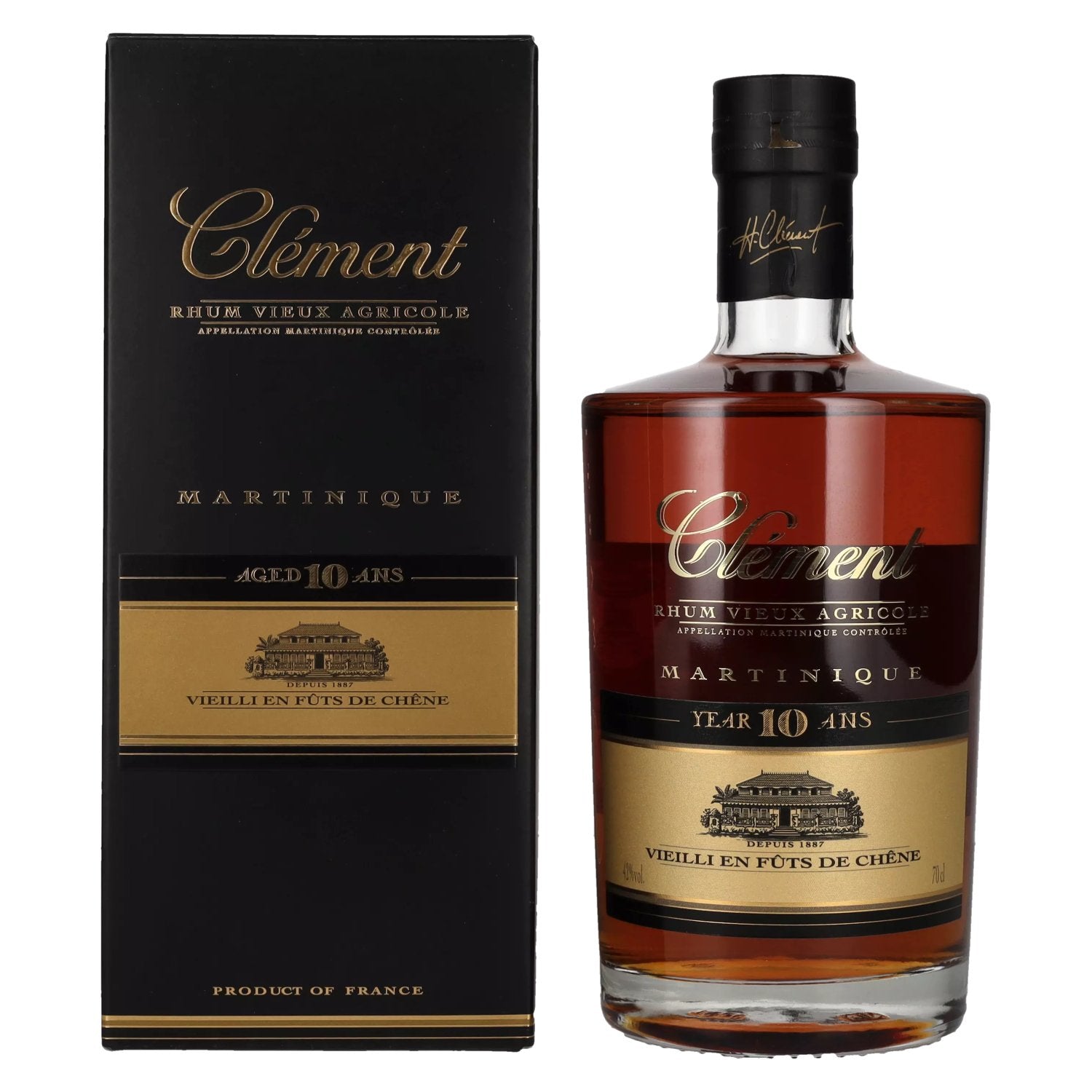 Clement Rhum Vieux Agricole 10 Ans 42% Vol. 0,7l in Giftbox