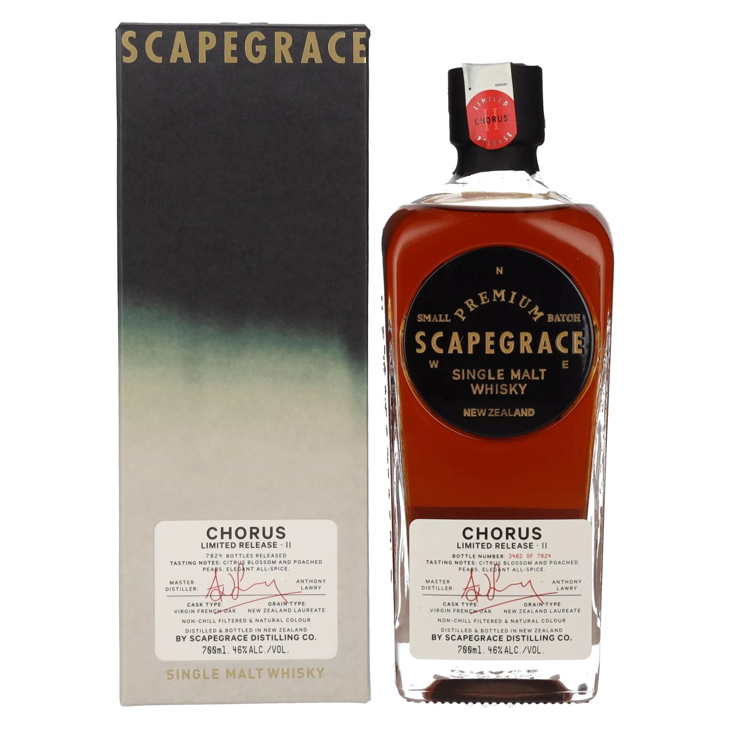 Scapegrace CHORUS Small Batch Limited Release II 46% Vol. 0,7l in Giftbox