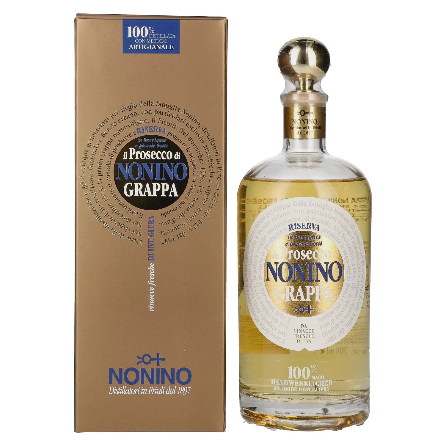 Nonino Grappa Monovitigno il Prosecco in Barriques 41% Vol. 0,7l in Giftbox