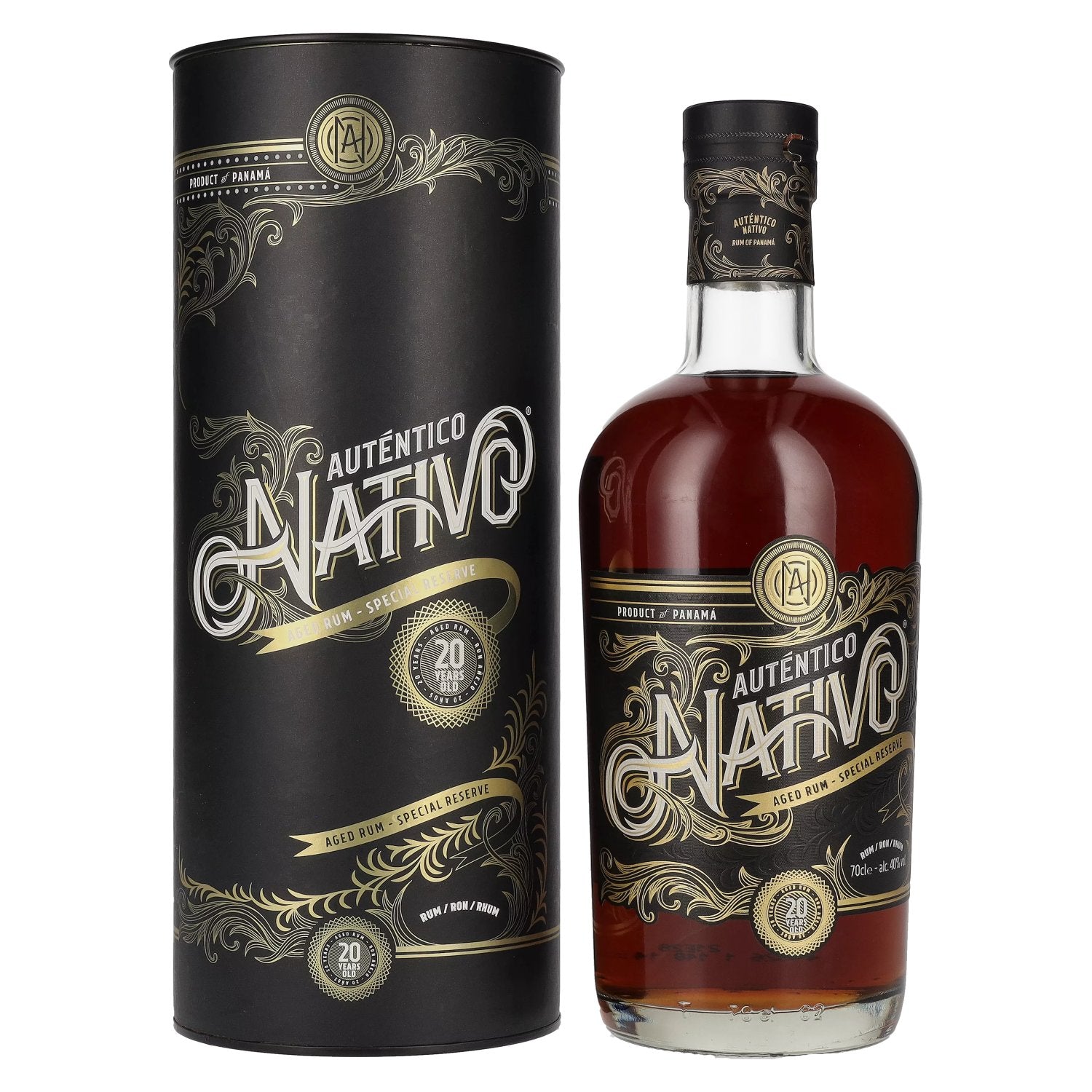 Autentico Nativo 20 Years Old Special Reserve Rum 40% Vol. 0,7l in Giftbox