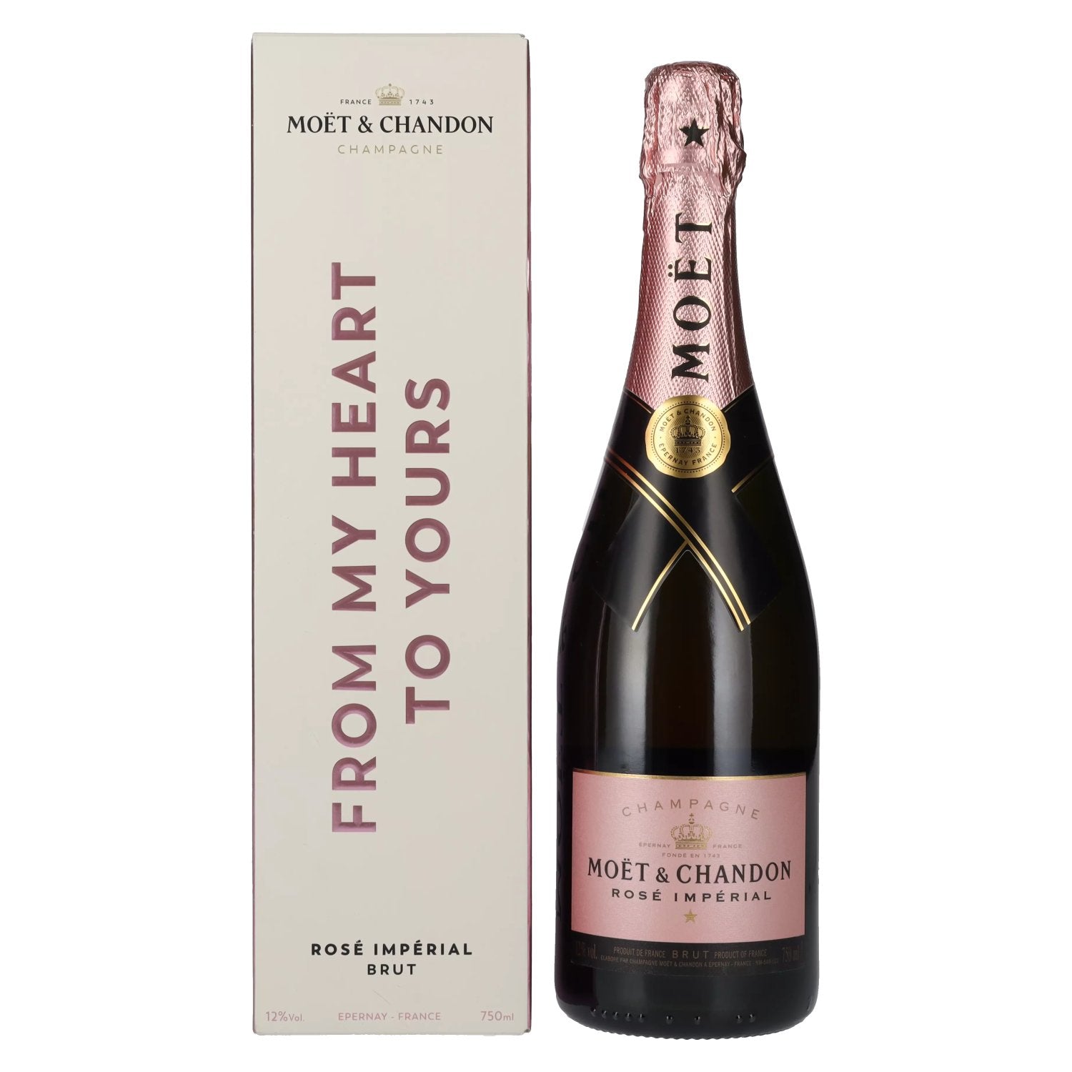 Moet & Chandon Champagne ROSE IMPERIAL Brut Say Yes To Love 12% Vol. 0,75l in Giftbox