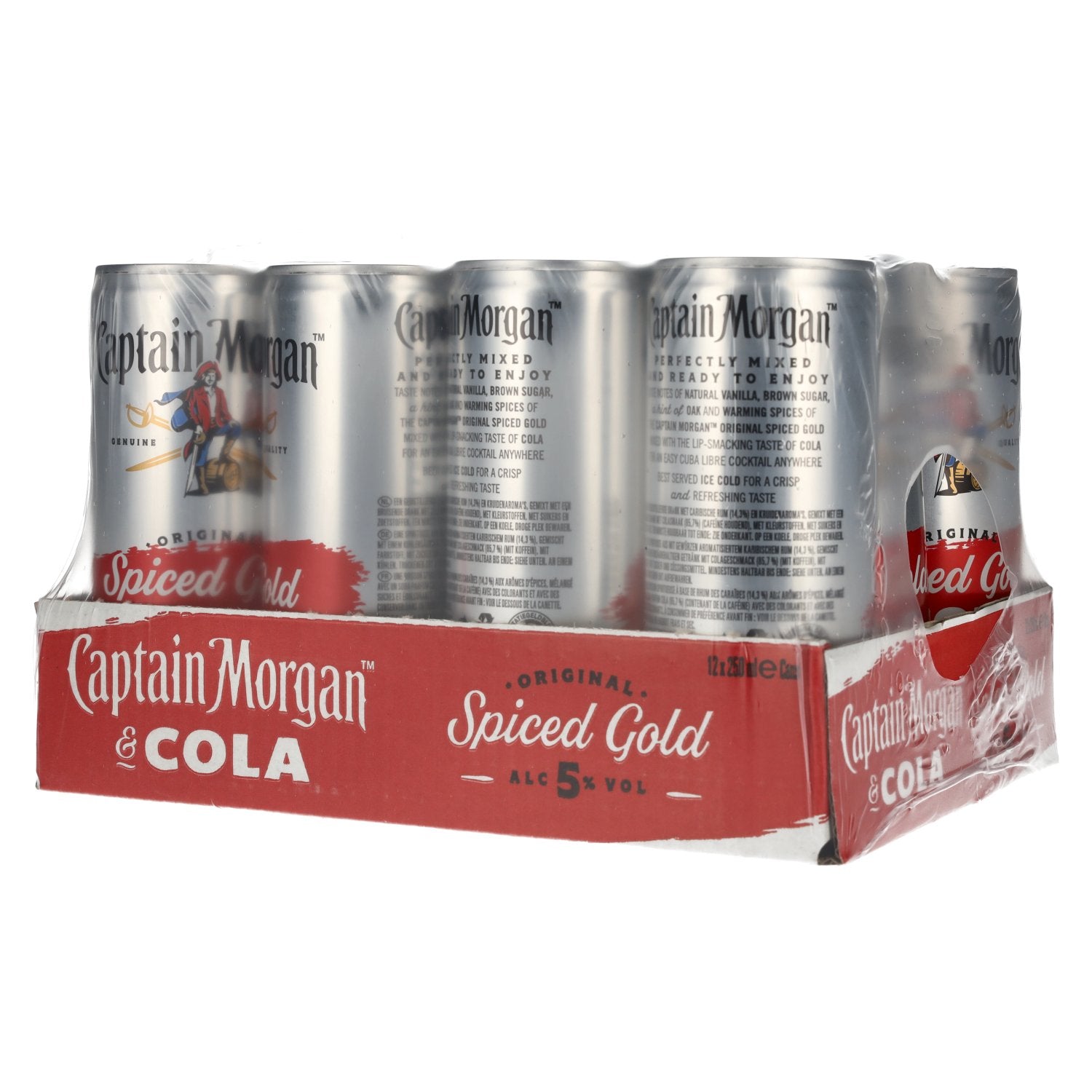 Captain Morgan Original Spiced Gold & Cola 5% Vol. 12x0,25l Dosen