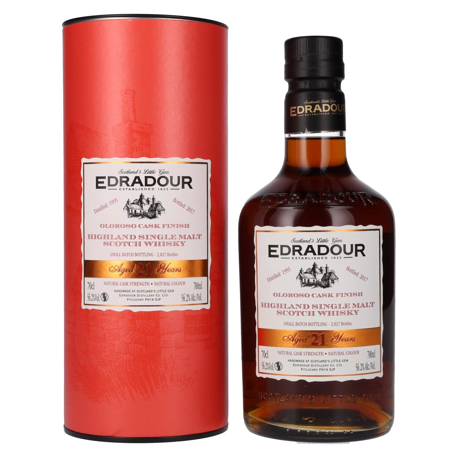 Edradour 21 Years Old Oloroso Cask Finish 1995 56,2% Vol. 0,7l in Giftbox